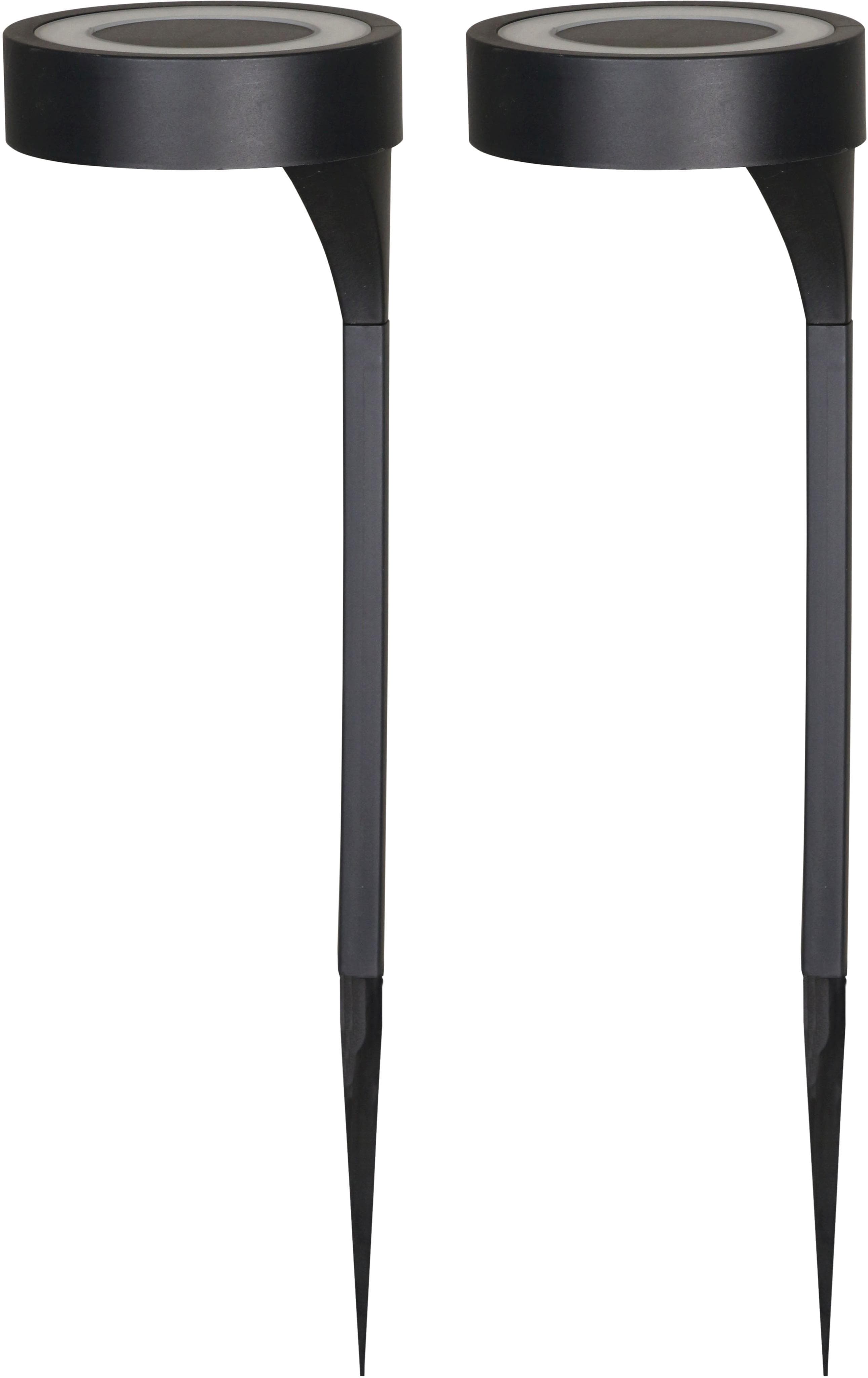 Luxform Solar-Gartenleuchte Orange Schwarz 2 Stk LED