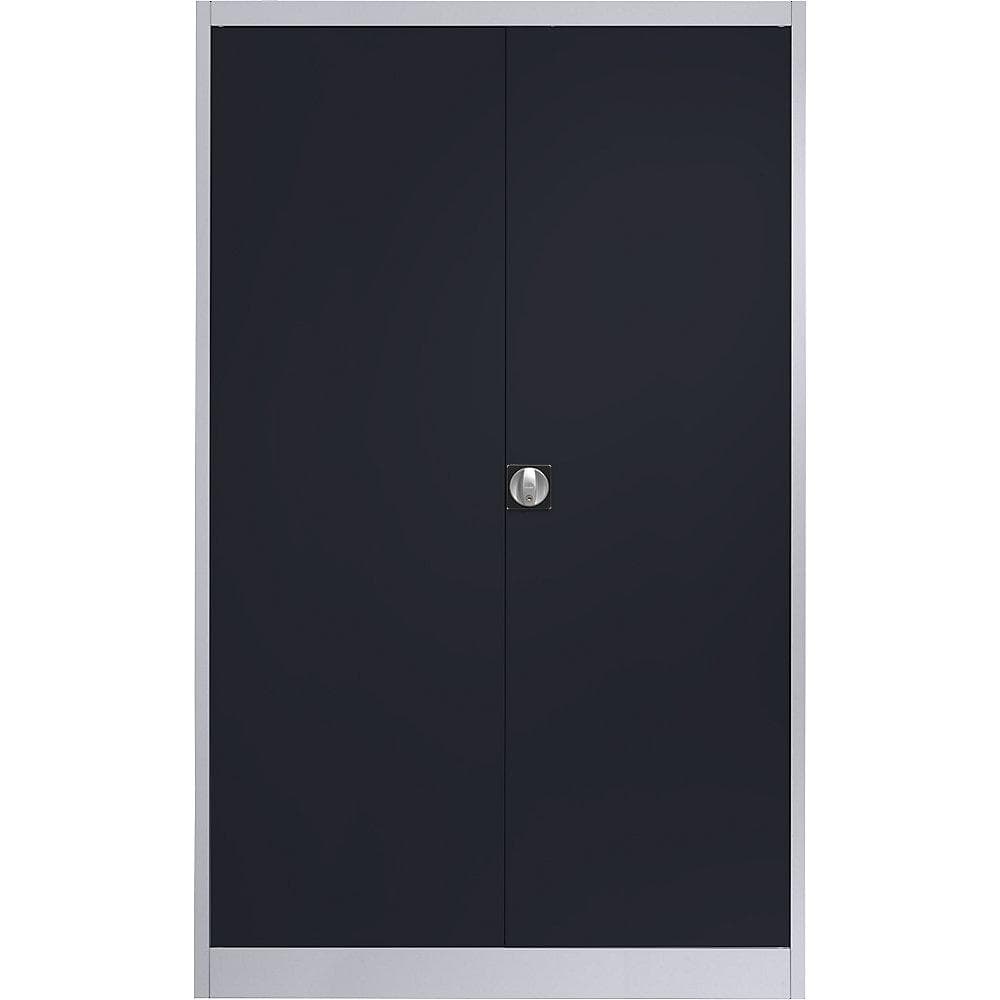 Mauser Stahlschrank mit Flügeltüren 4 Böden weiß/aluminium
