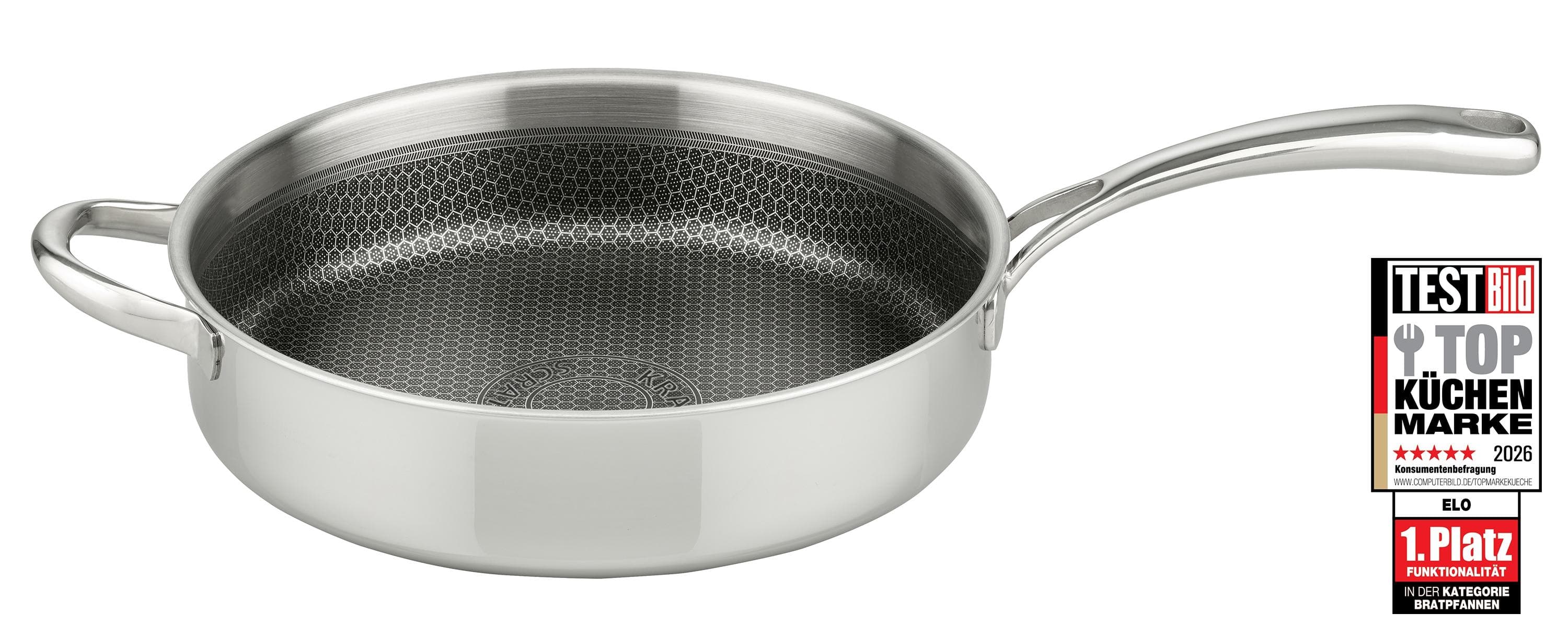 ELO PREMIUM Schmorpfanne Edelstahl Relief Evolution 28 cm
