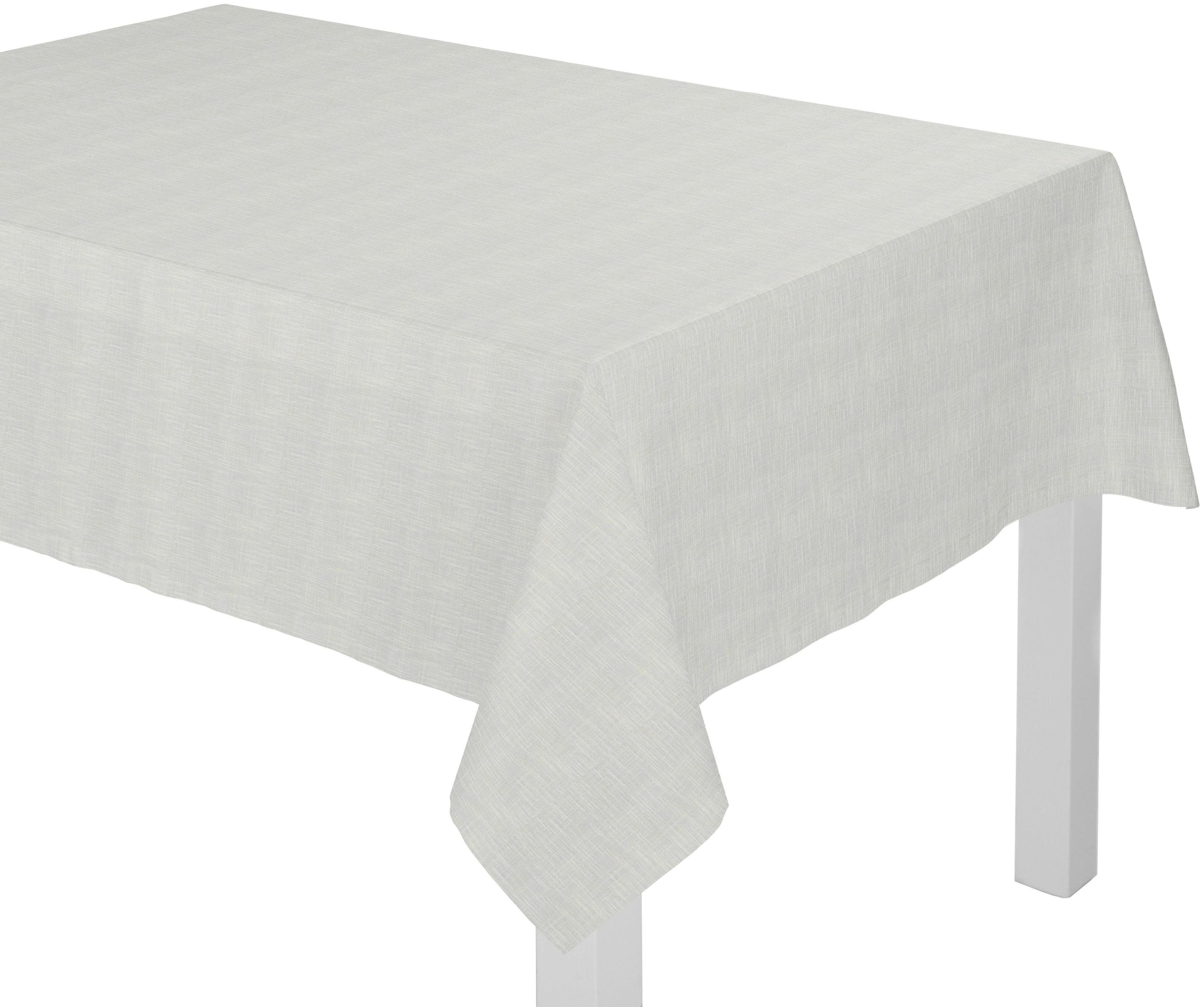 Tischdecke WIRTH WIESSEE Weiß 130x160 cm Baumwolle Leinen