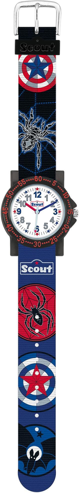 Scout Kinderuhr Quarzuhr Spiderman Bunt Lernuhr