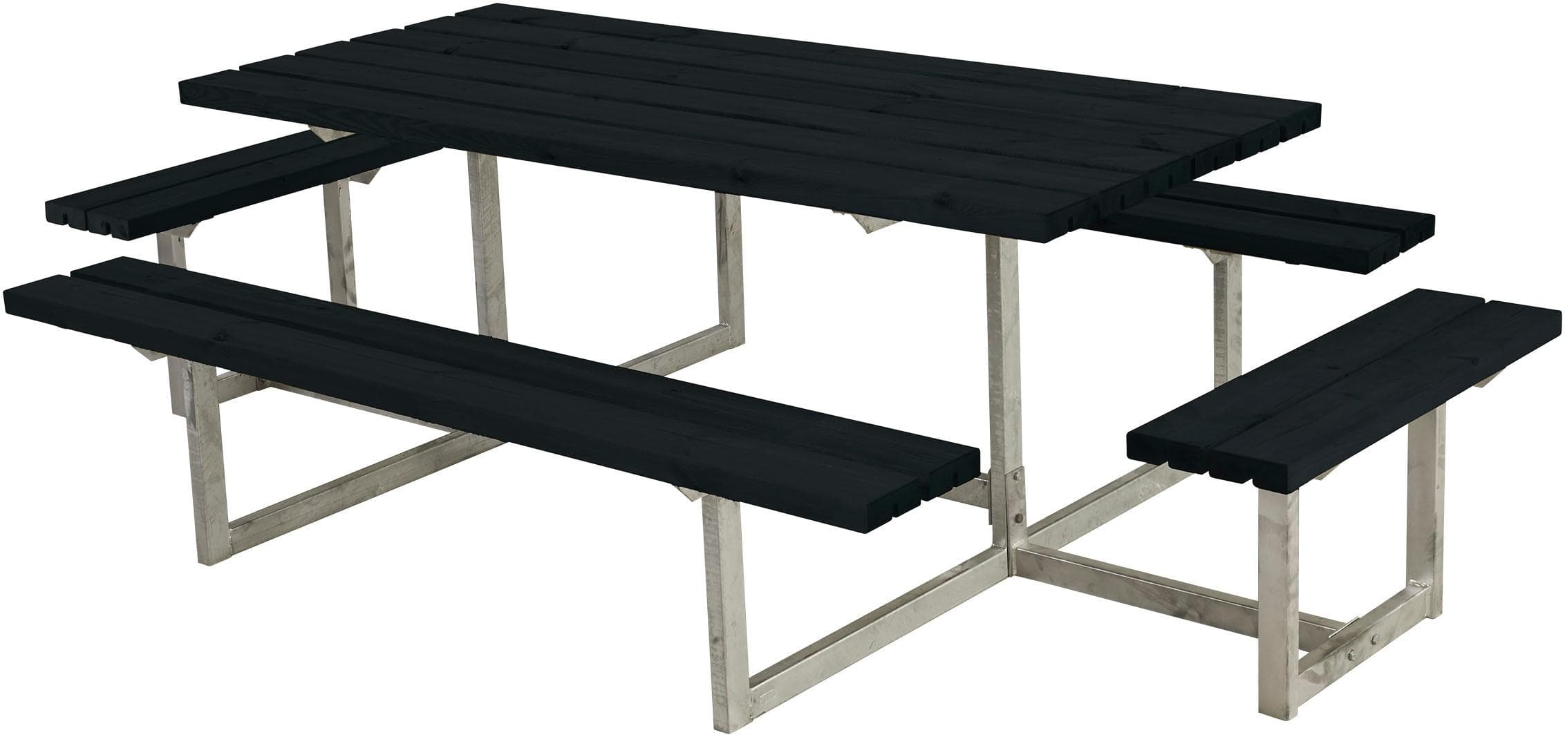 Garten-Essgruppe Plus Basic Schwarz Holz Stahl