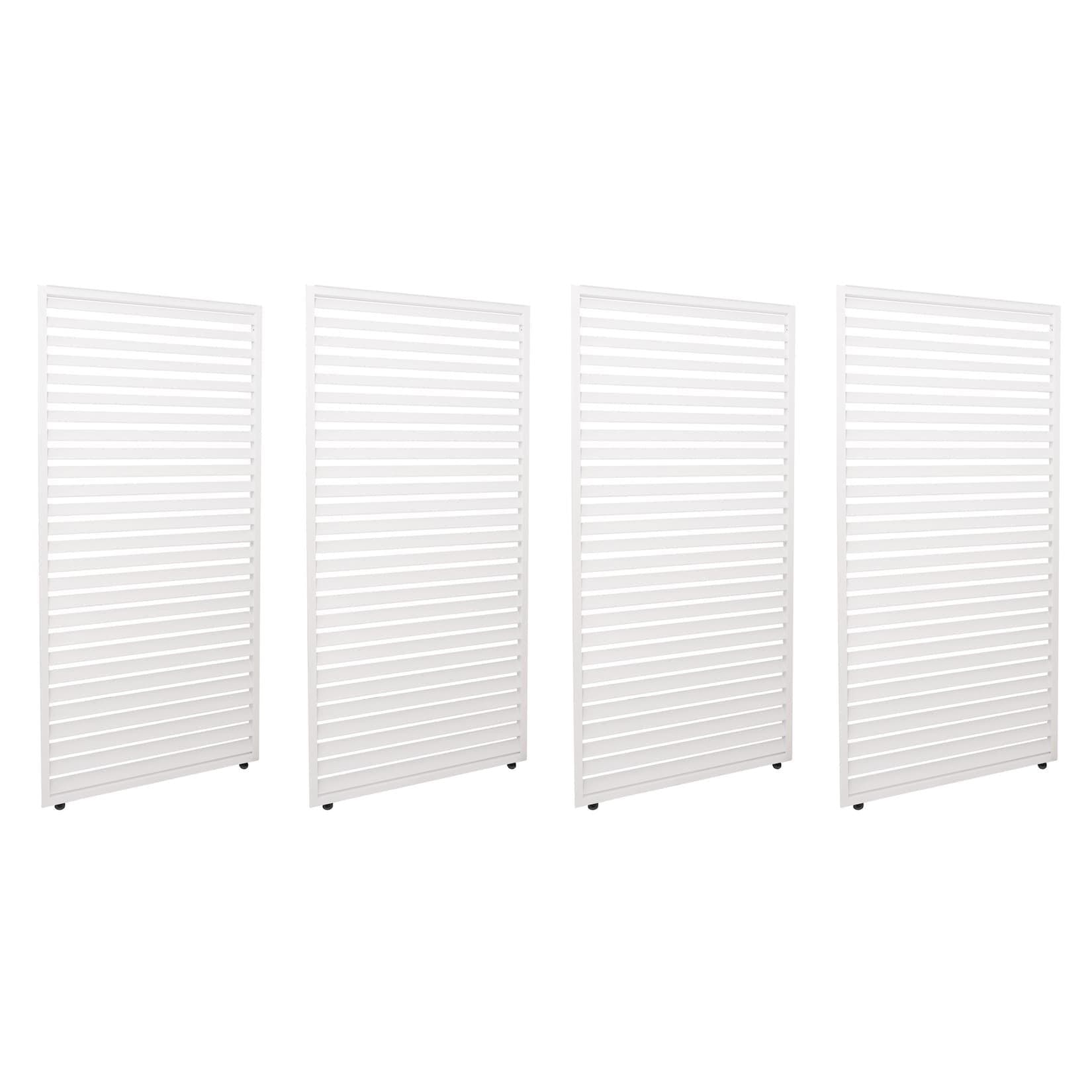 MCW 4er-Set Aluminium Paneele für Pergola L46 weiß