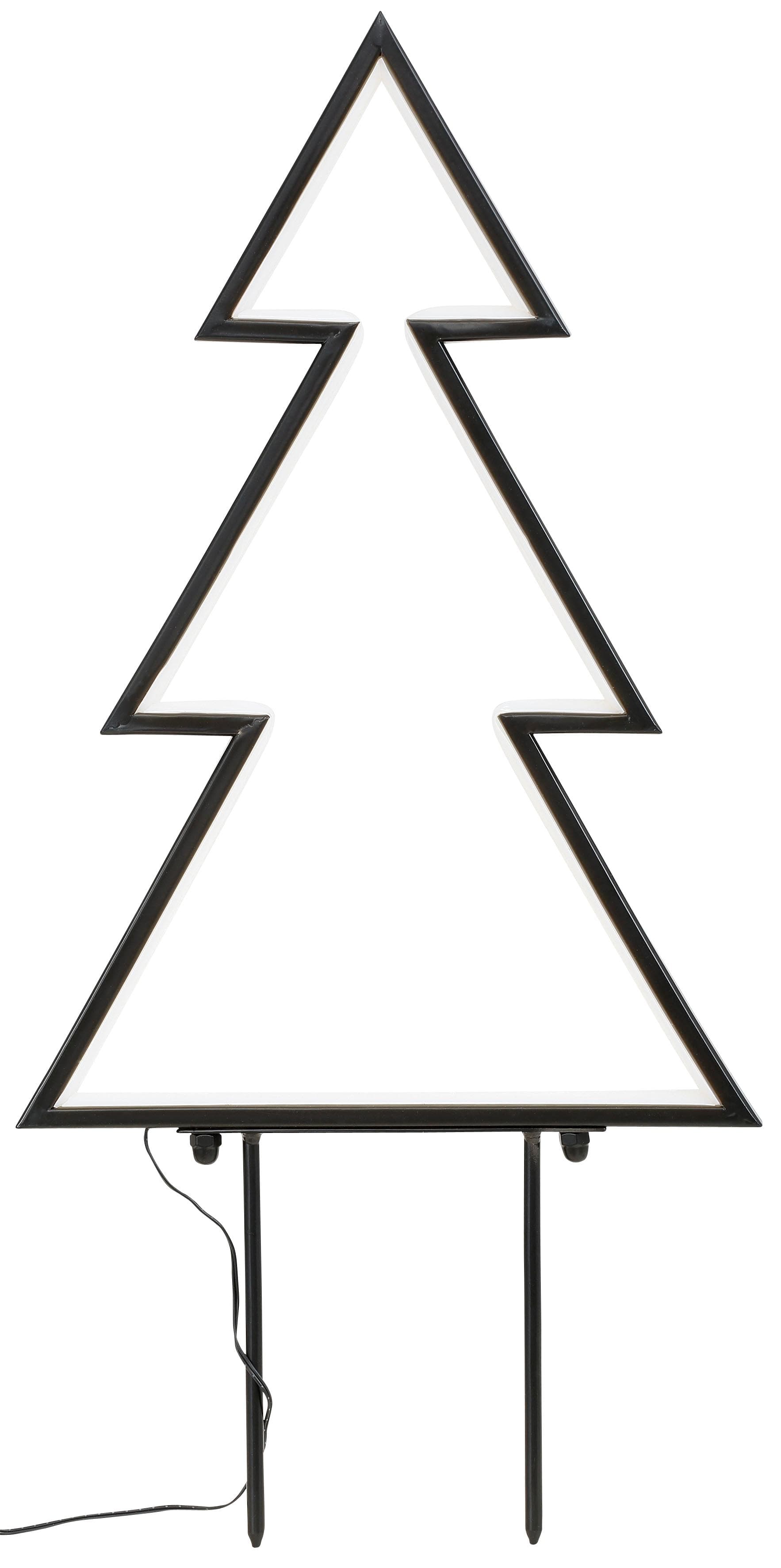BONETTI LED Tanne Schwarz Garten Weihnachtsdeko