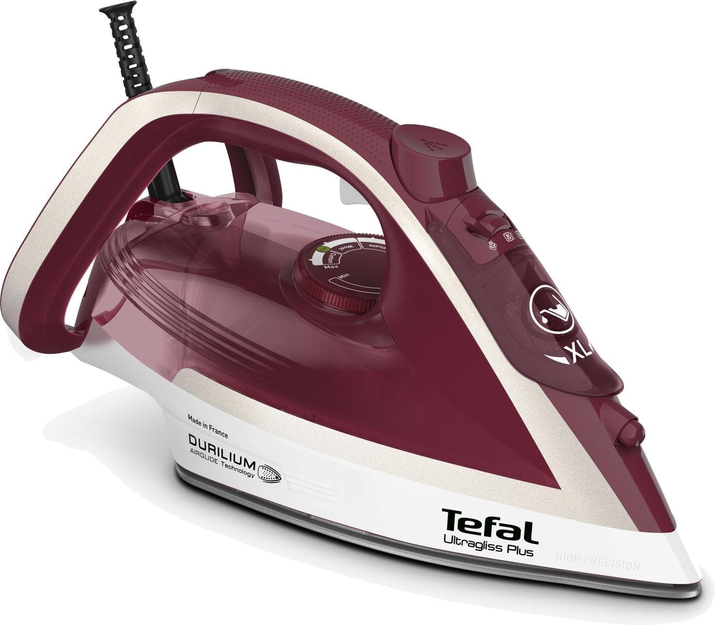 Tefal Ultragliss Plus FV 6810 Dampfbügeleisen Weinrot/Weiß