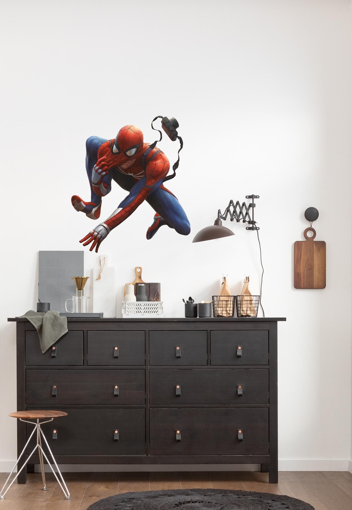 Komar Wandtattoo Spider-Man Marvel Kamera blau rot