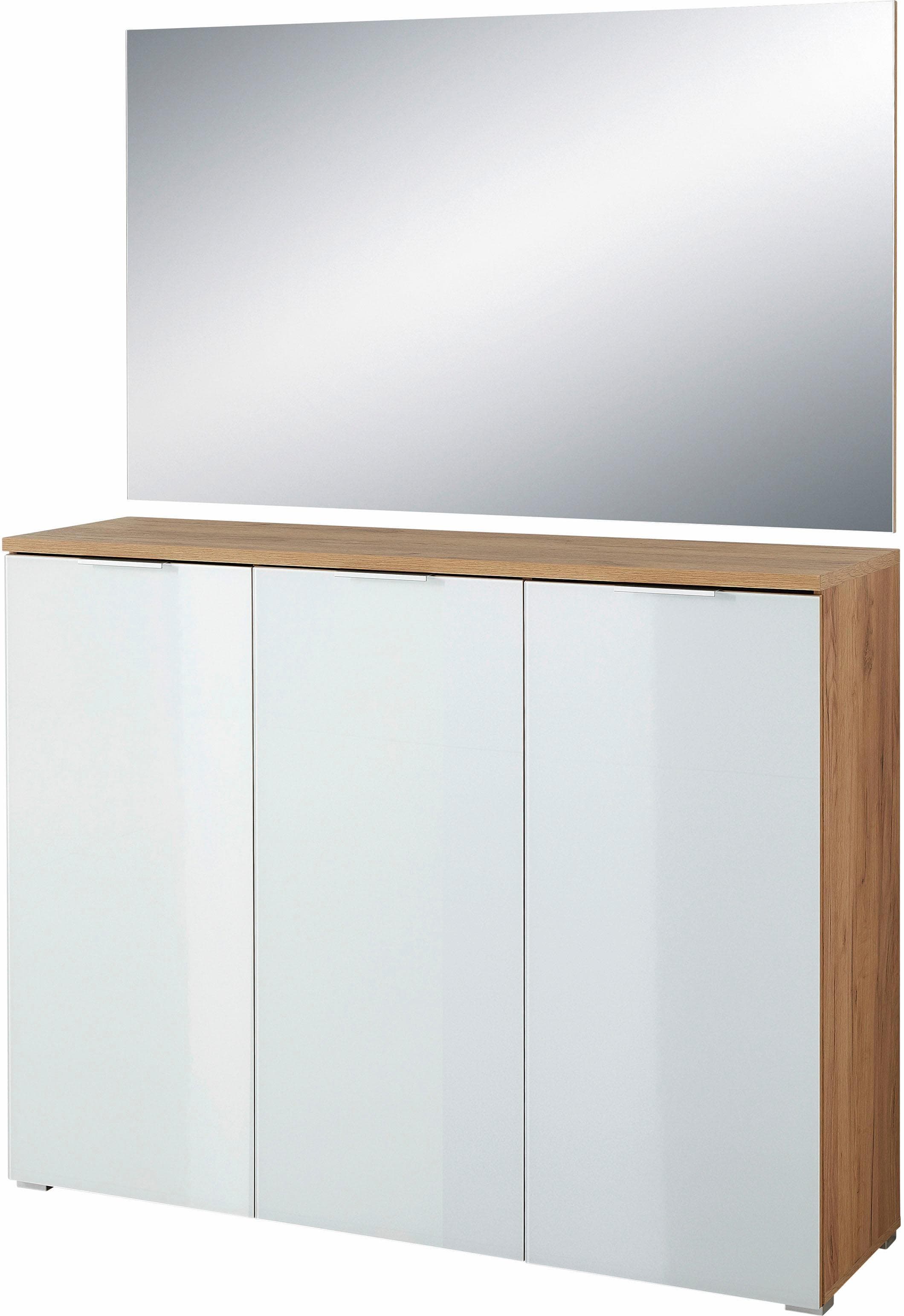 Garderoben-Set GERMANIA GW-Telde Weiß Eiche Glas