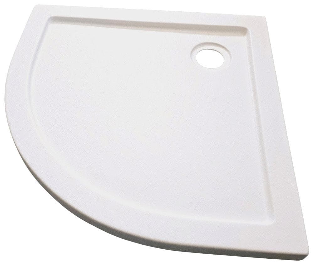 Rundduschwanne SANOTECHNIK weiß 90x90x4cm Steineffekt