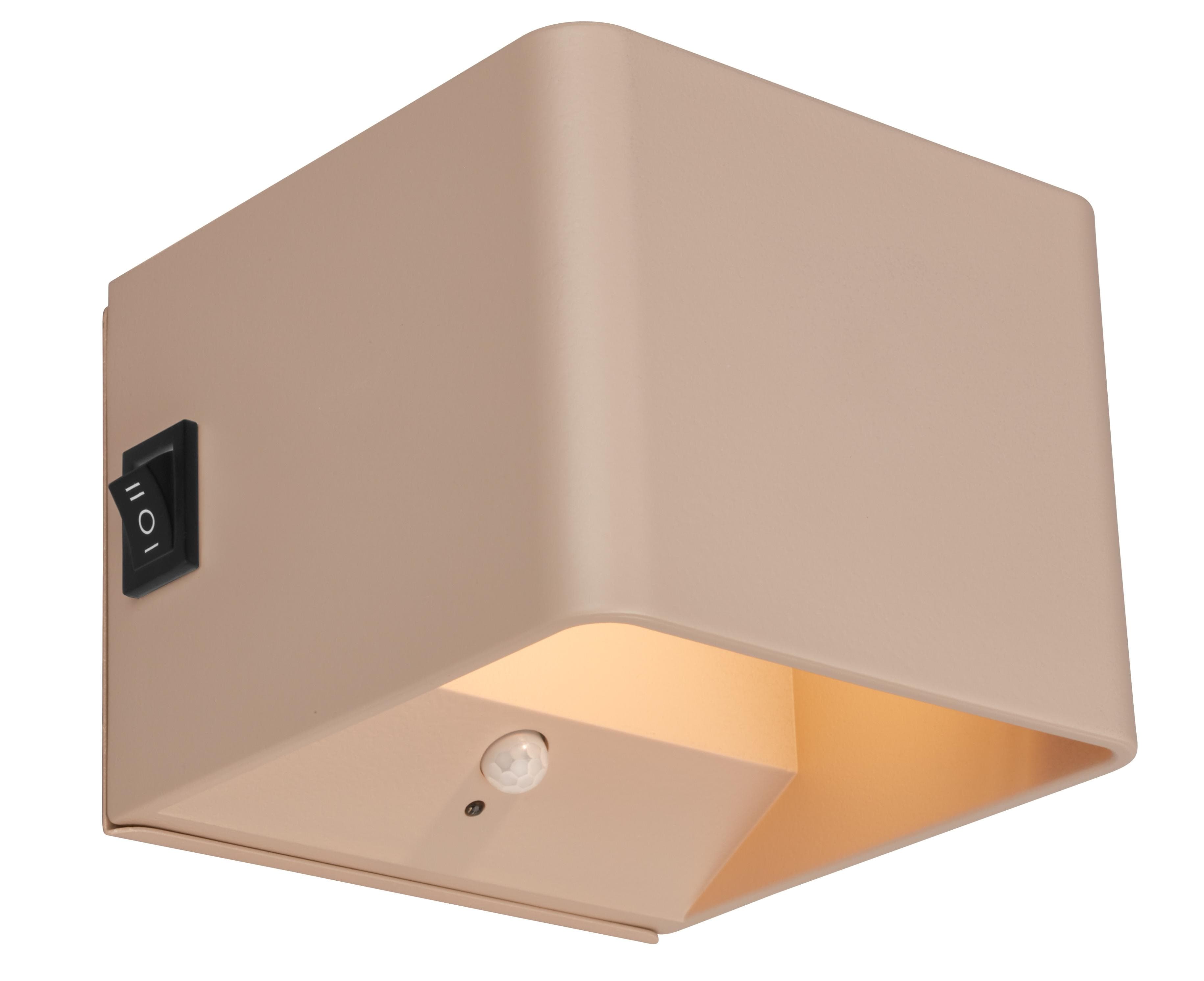 BRILONER LED Wandleuchte BORRA Beige mit Sensor