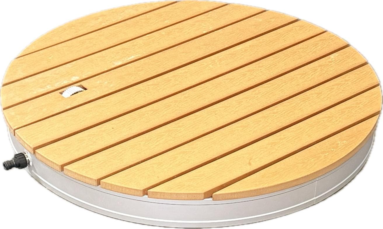 Gartendusche MY POOL BWT Bodendusche Holzoptik Aluminium