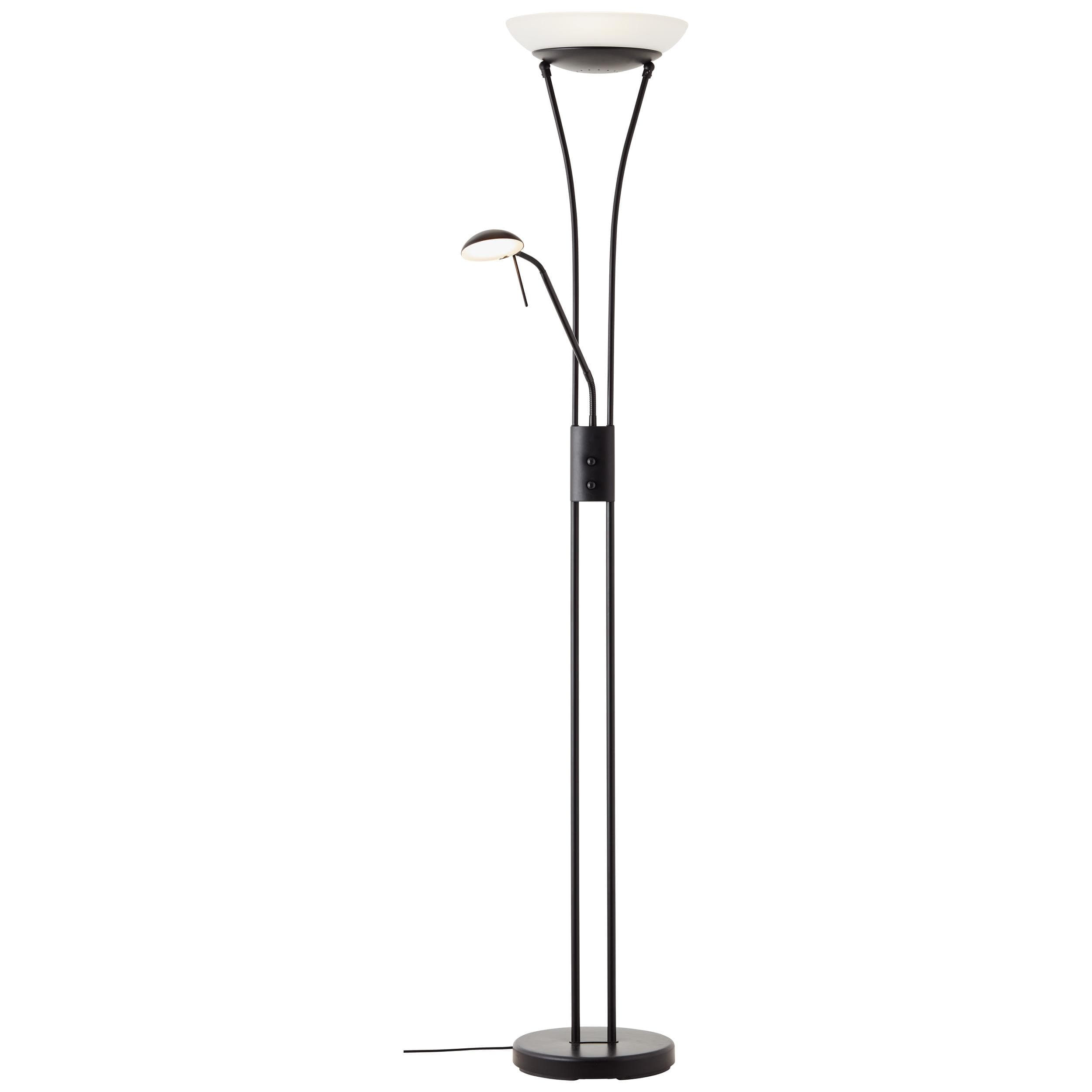Brilliant Finn Deckenfluter Schwarz LED Lesearm Dimmbar