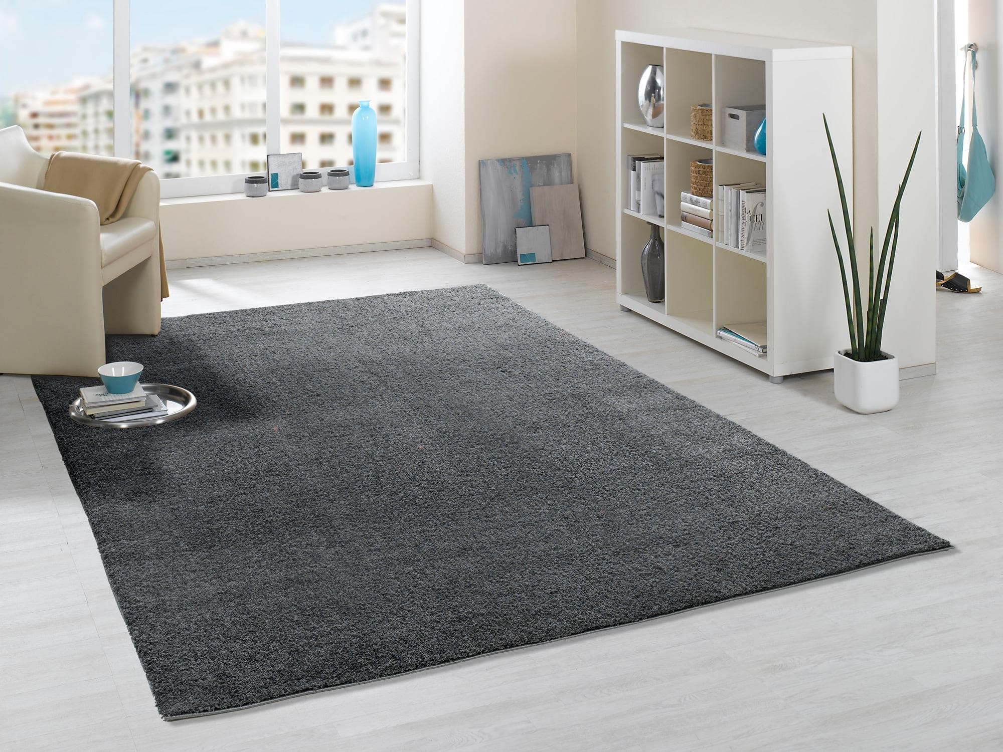 OCI Hochflor-Teppich Soft Dream Dunkelgrau 200x250 cm