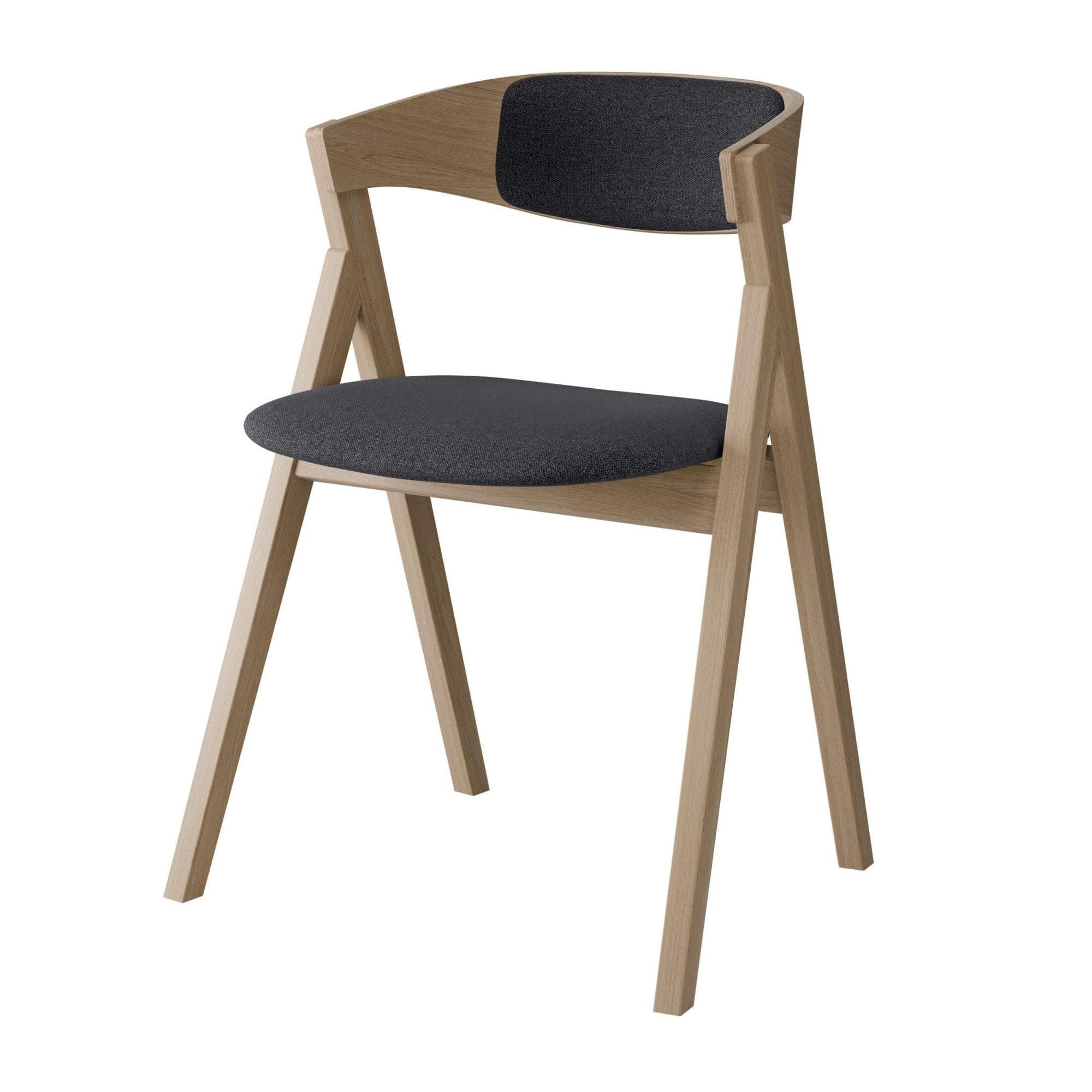 Stuhl HAMMEL FURNITURE 'City by Hammel' - Eiche Massivholz, Grau Stoff