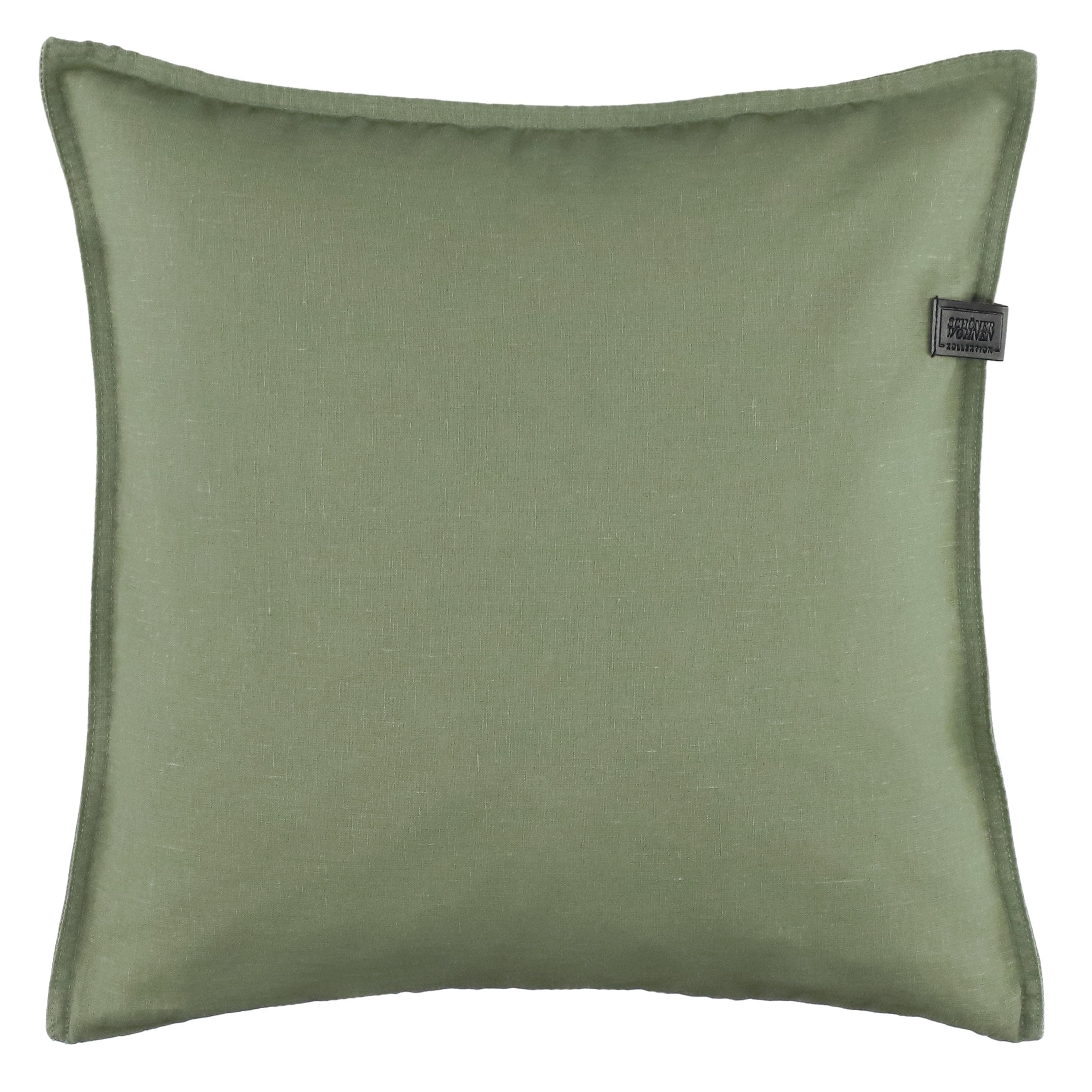 Schöner Wohnen Dekokissen Play Grün 38x38cm Baumwolle Leinen