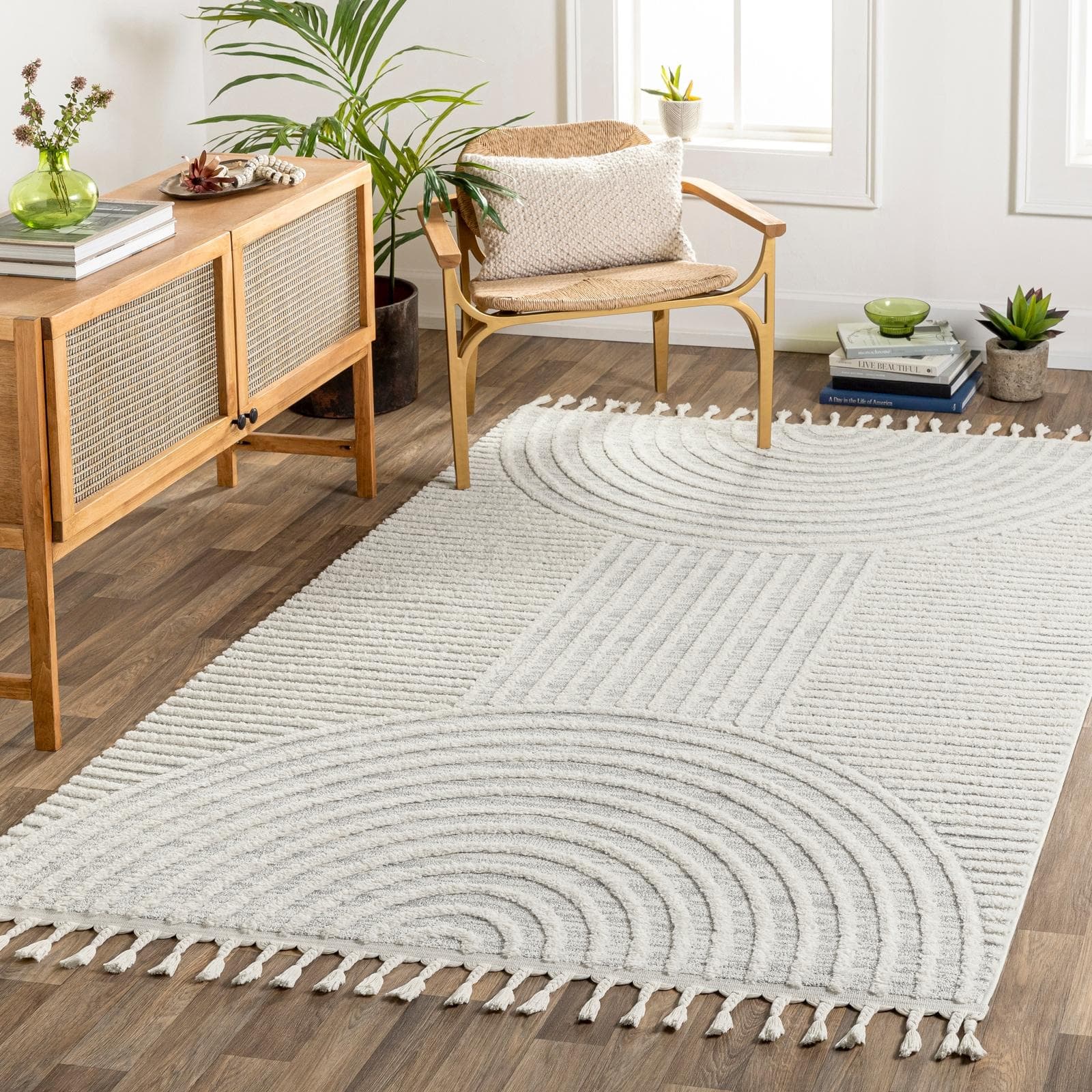 Teppich LIVABLISS ZAMBIA grau - Skandi Design Modern Boho