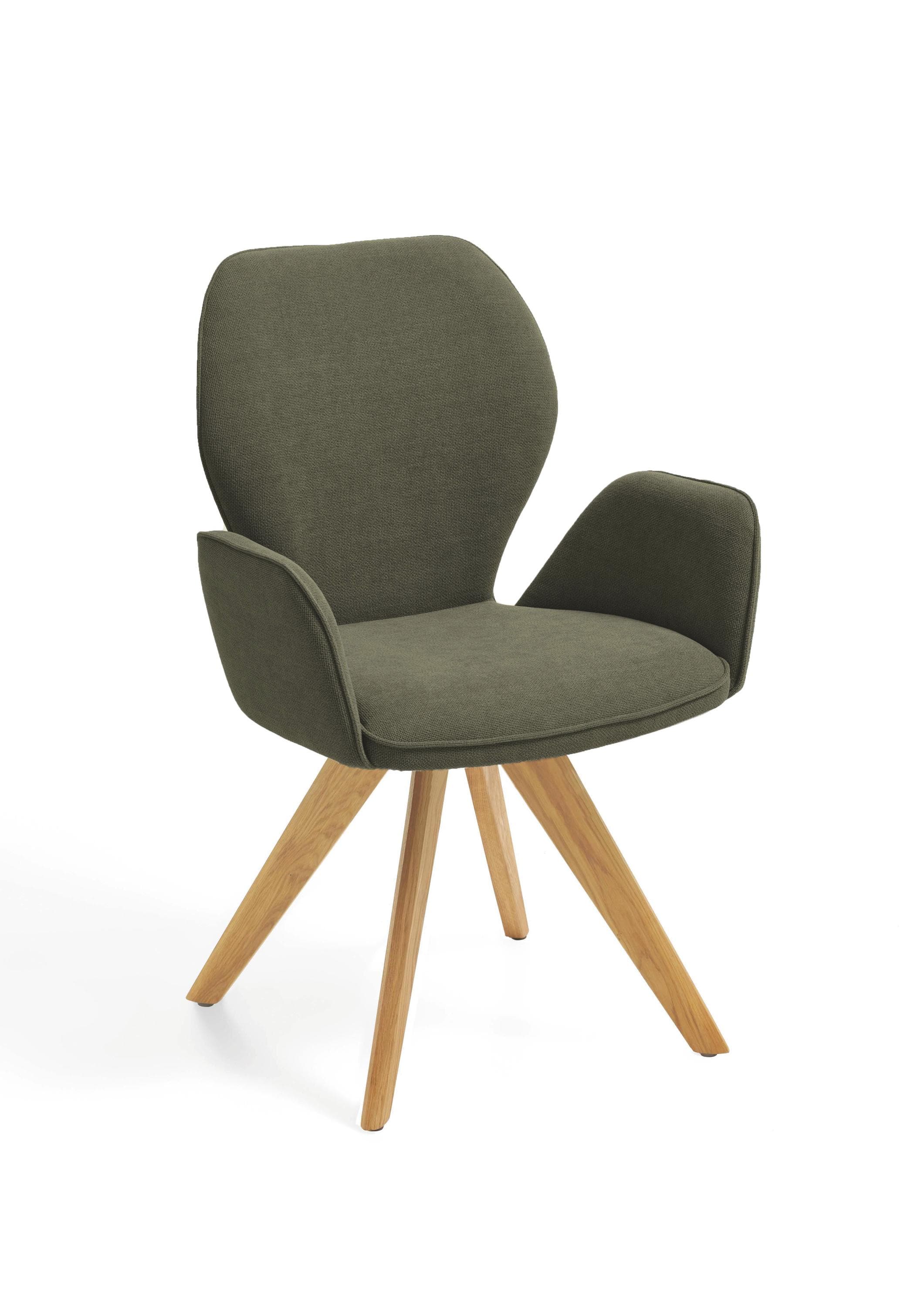 Polsterstuhl COLORADO - Drehstuhl mit Eiche bianco Gestell