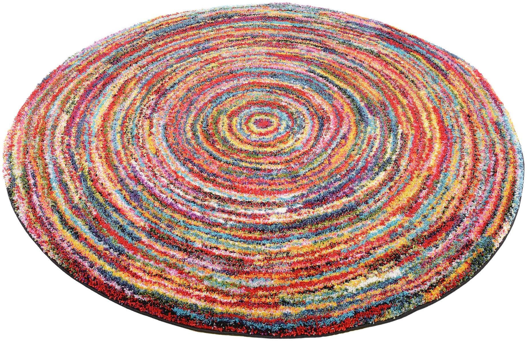 OCI Hochflor-Teppich Sixteen Round Bunt 25 mm Florhöhe