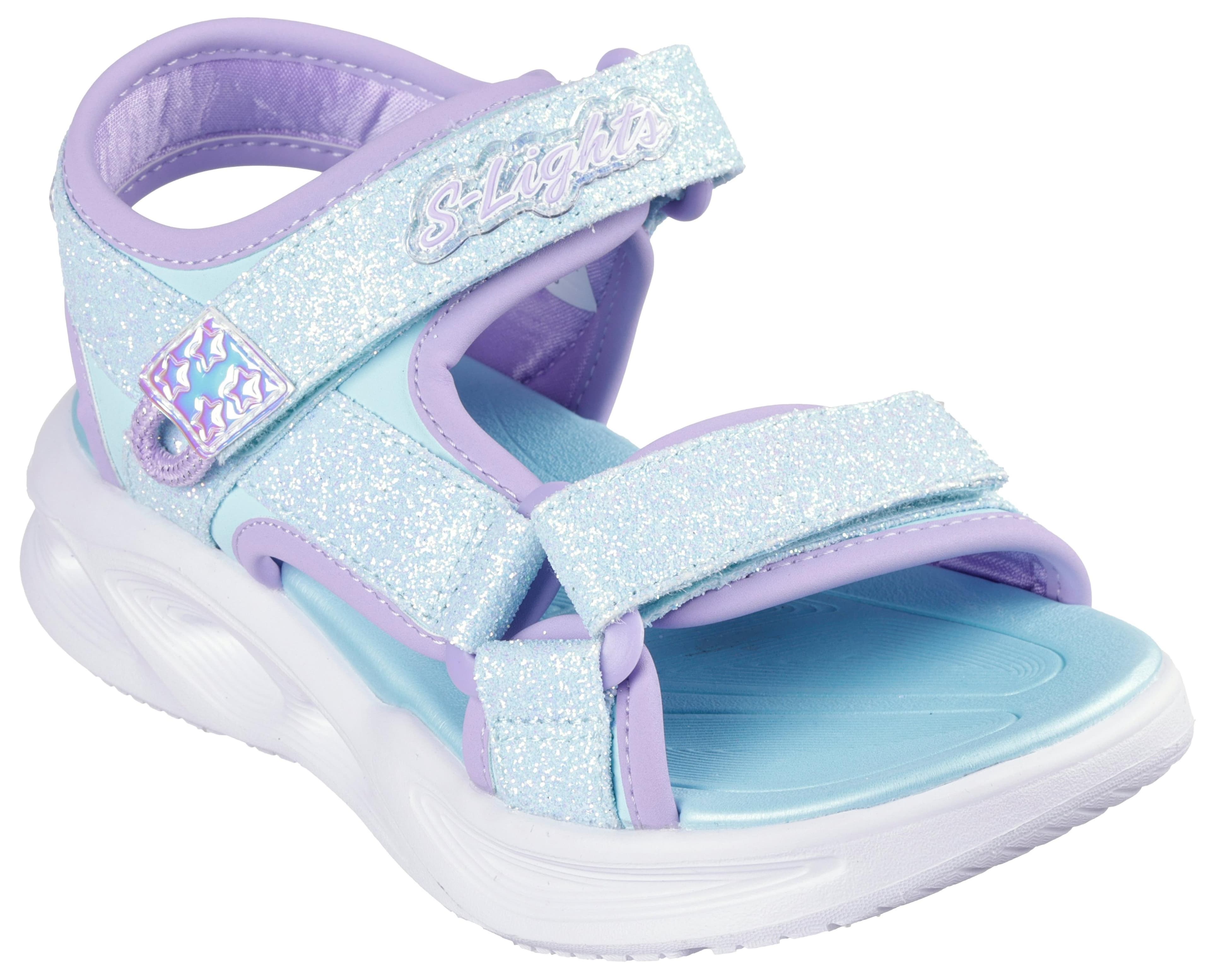 Skechers Sola Glow Sandal Mädchen Glitzer Klettverschluss