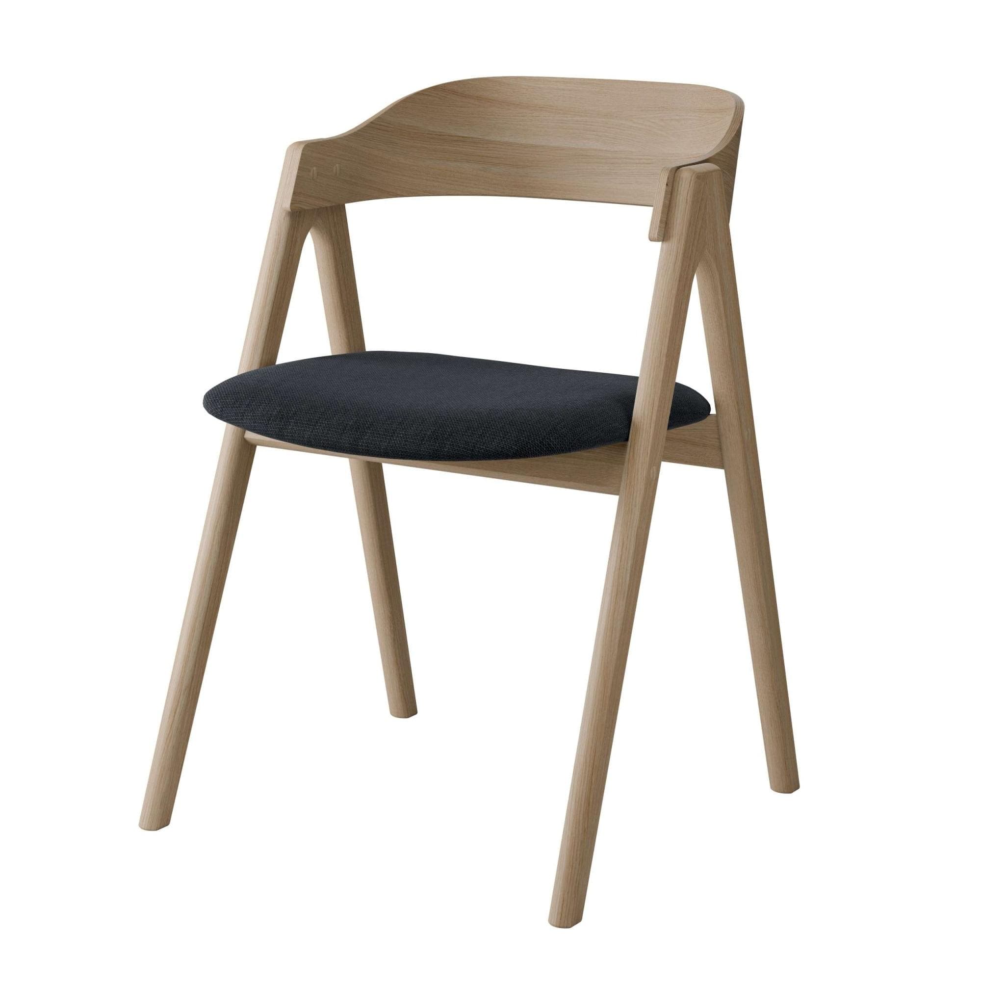 HAMMEL FURNITURE Mette Stuhl Weiß Grau Massivholz