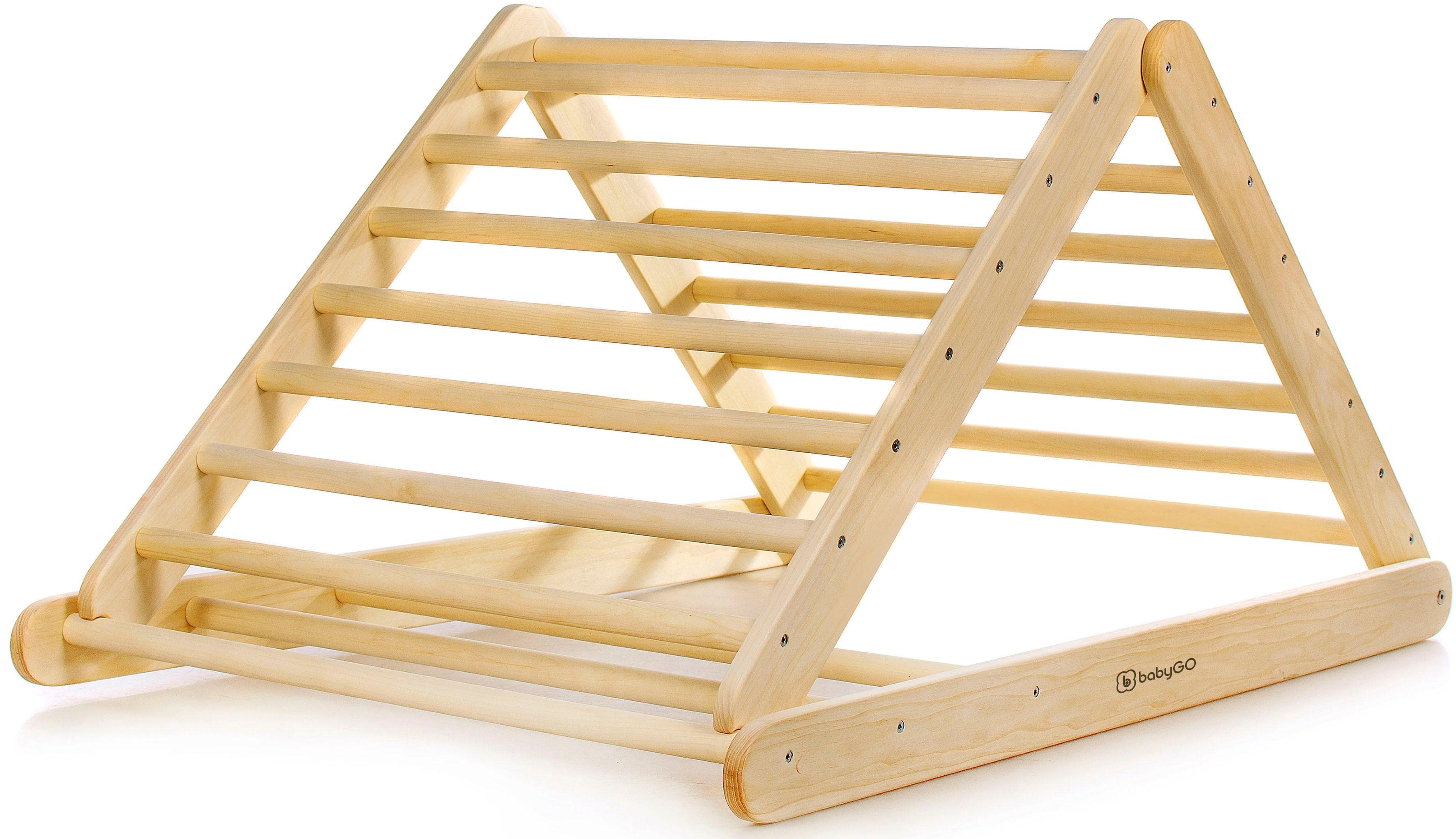 BABYGO Woodland Kletterdreieck Natur Holz 74x80x120 cm