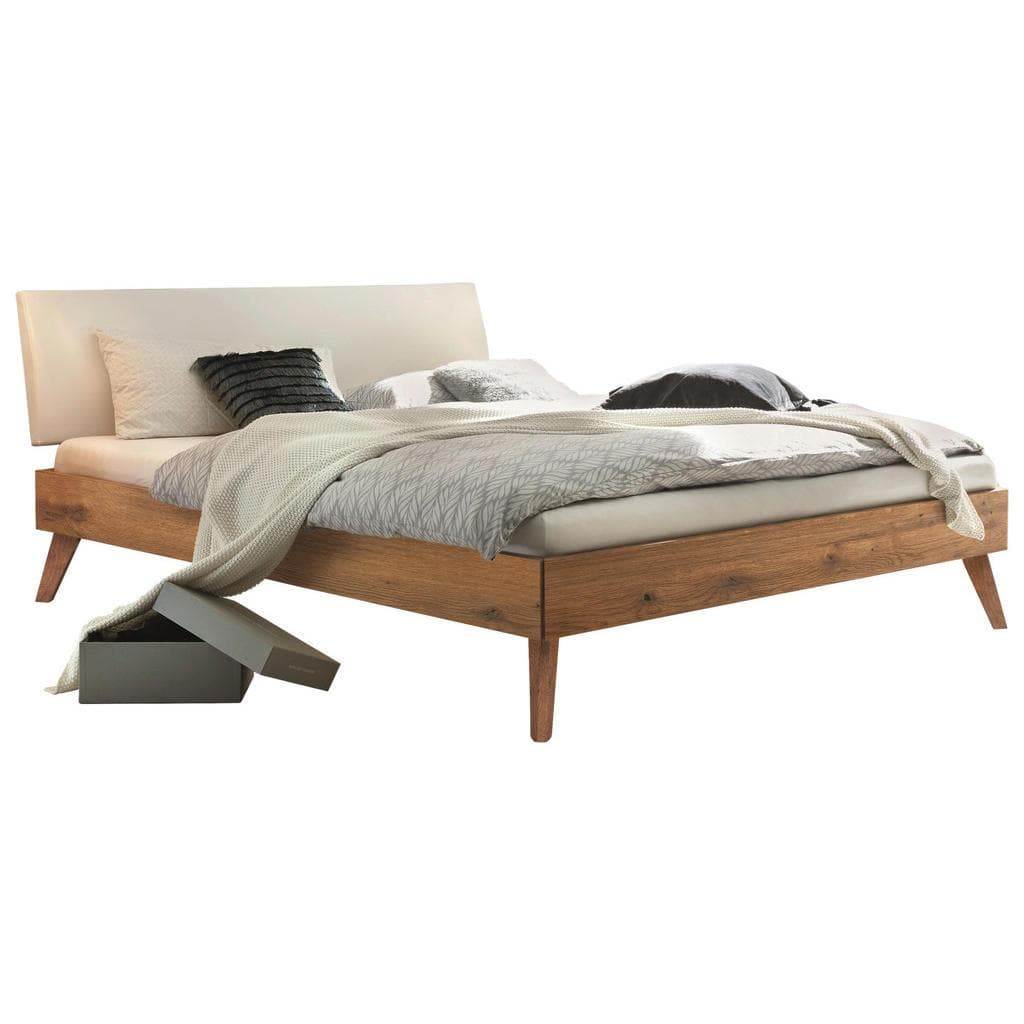 Hasena Bett Wildeiche Massiv 140x200 cm Polsterkopfteil