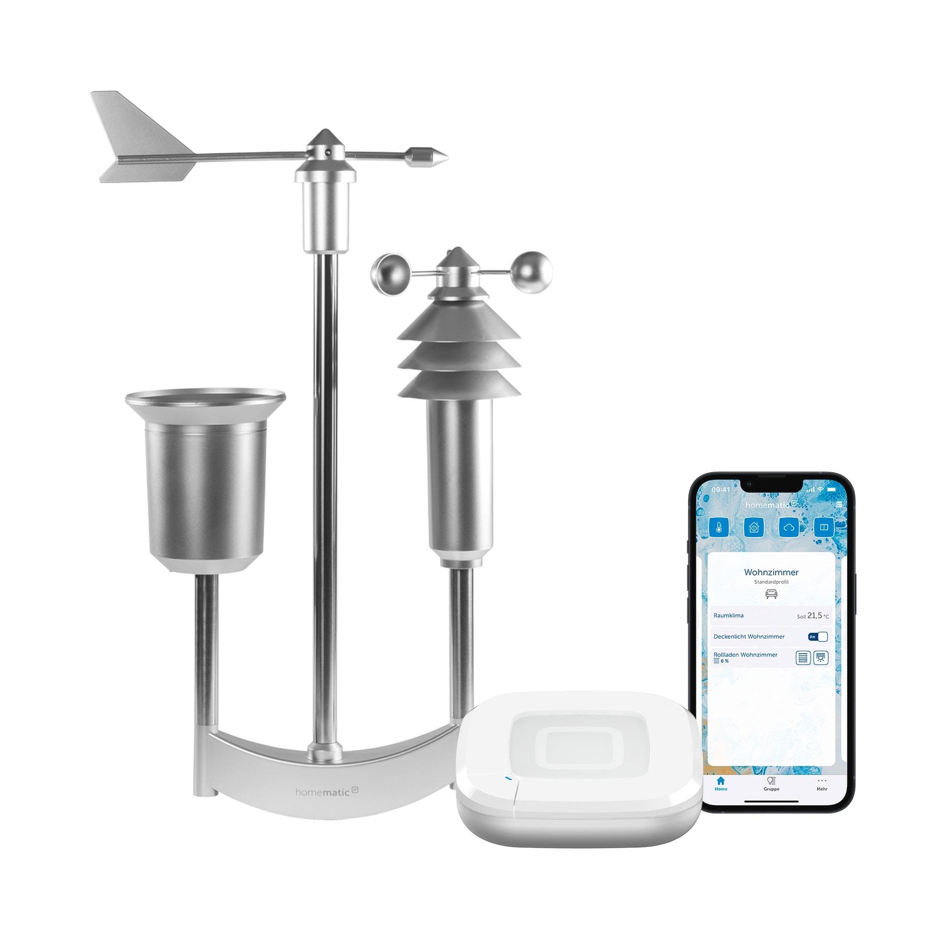 HOMEMATIC IP Smart-Home-Zubehör 'Access Point + Wettersensor – pro', weiß