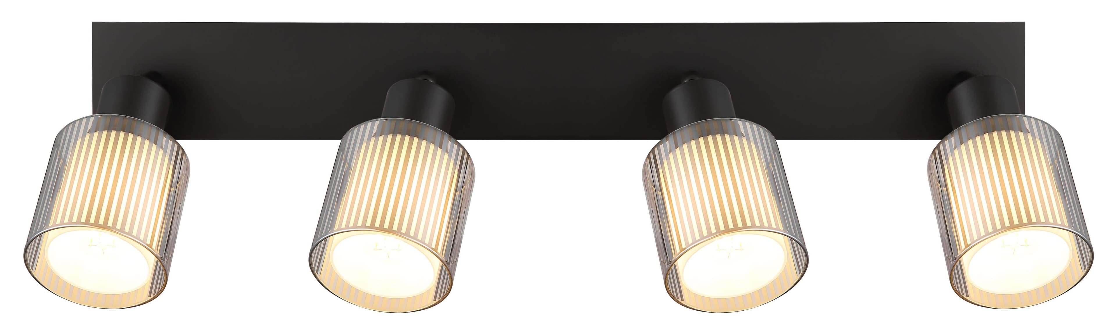 Strahler VILLEGAS Schwarz-Chrom matt Metall Glas Dreh-/Schwenkbar