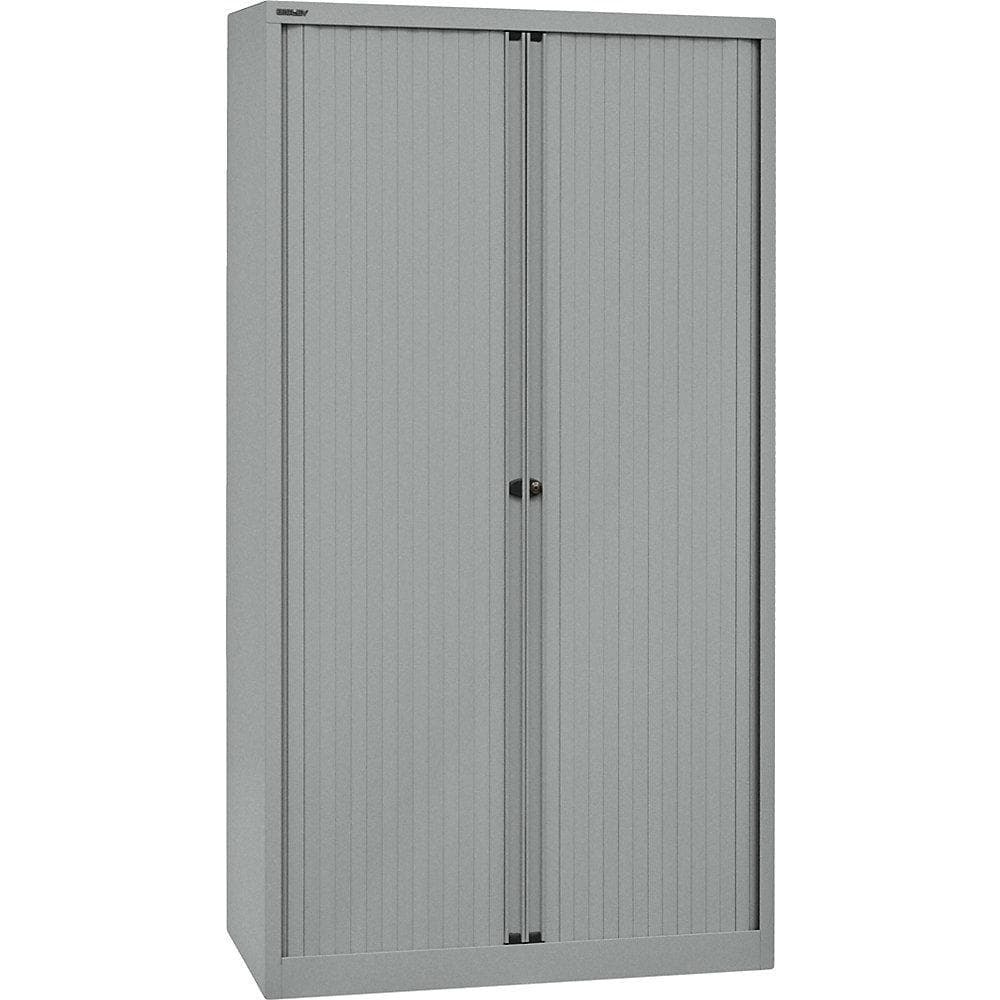 BISLEY Euro-Rollladenschrank 1000mm 4 Böden Silber