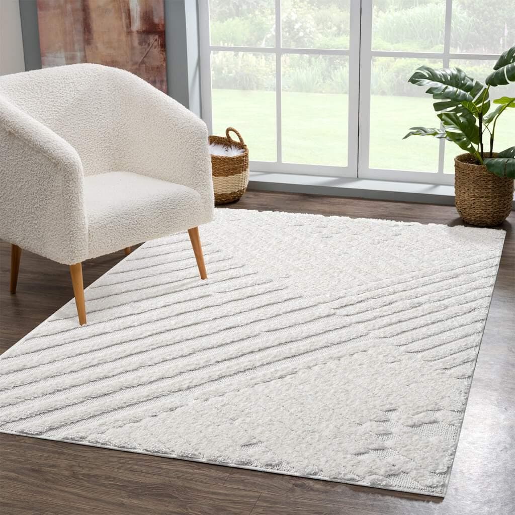 CARPET CITY Hochflor-Teppich FOCUS749 Beige Hochtief-Muster