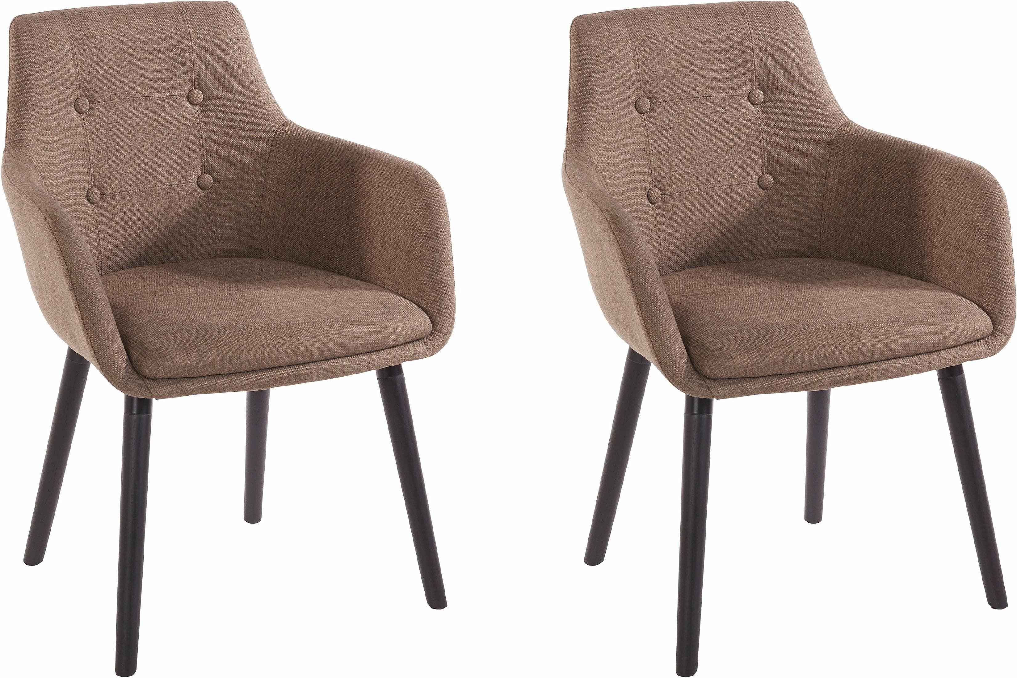 OTTO HOME Armlehnstuhl Bradford Eiche massiv 2 Stk. Cappuccino