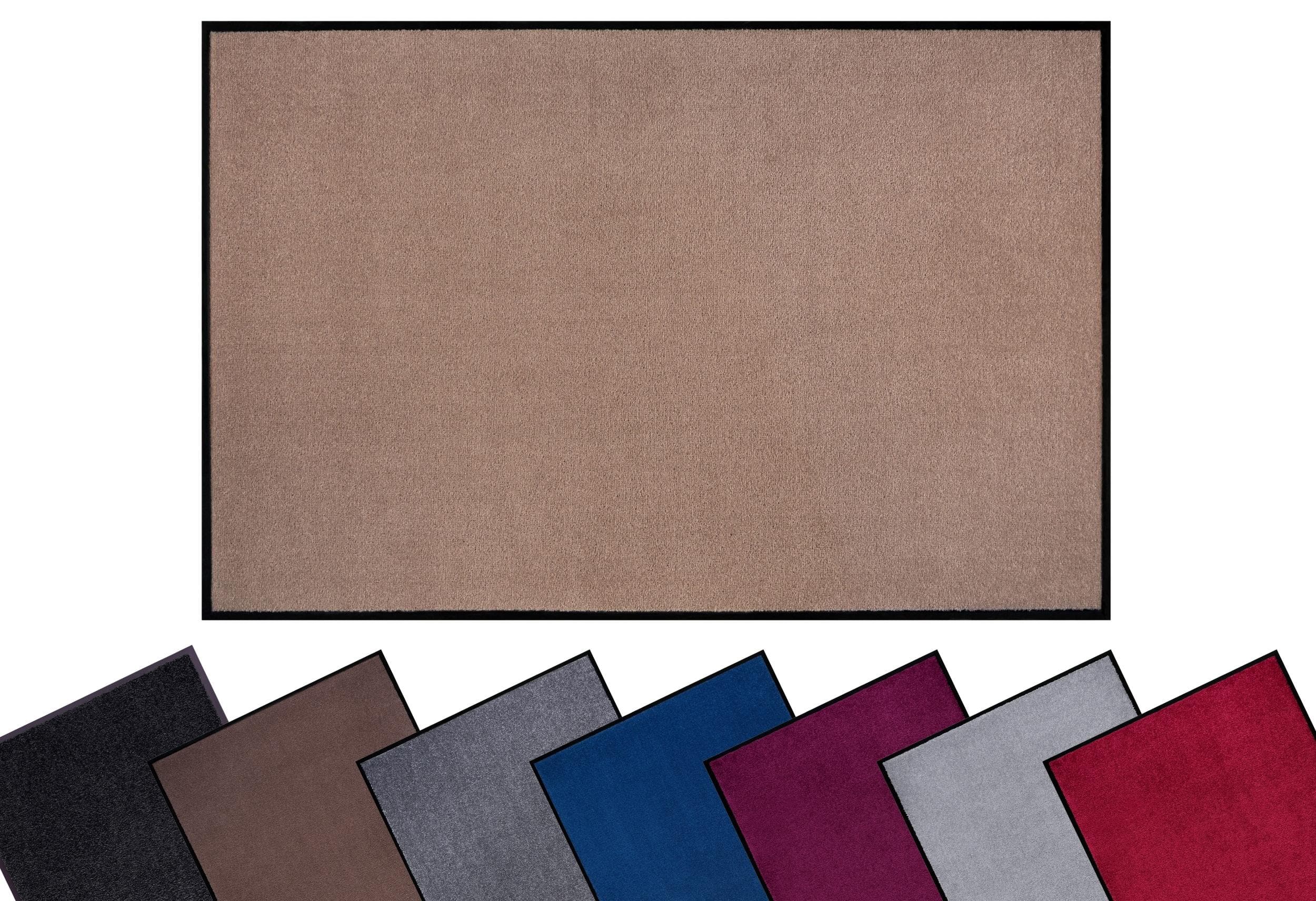 Beige Fußmatte aus Polypropylen und Vinyl
