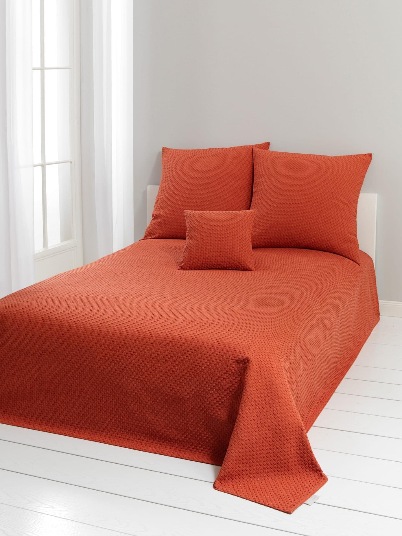 Tagesdecke Terracotta 100% Baumwolle