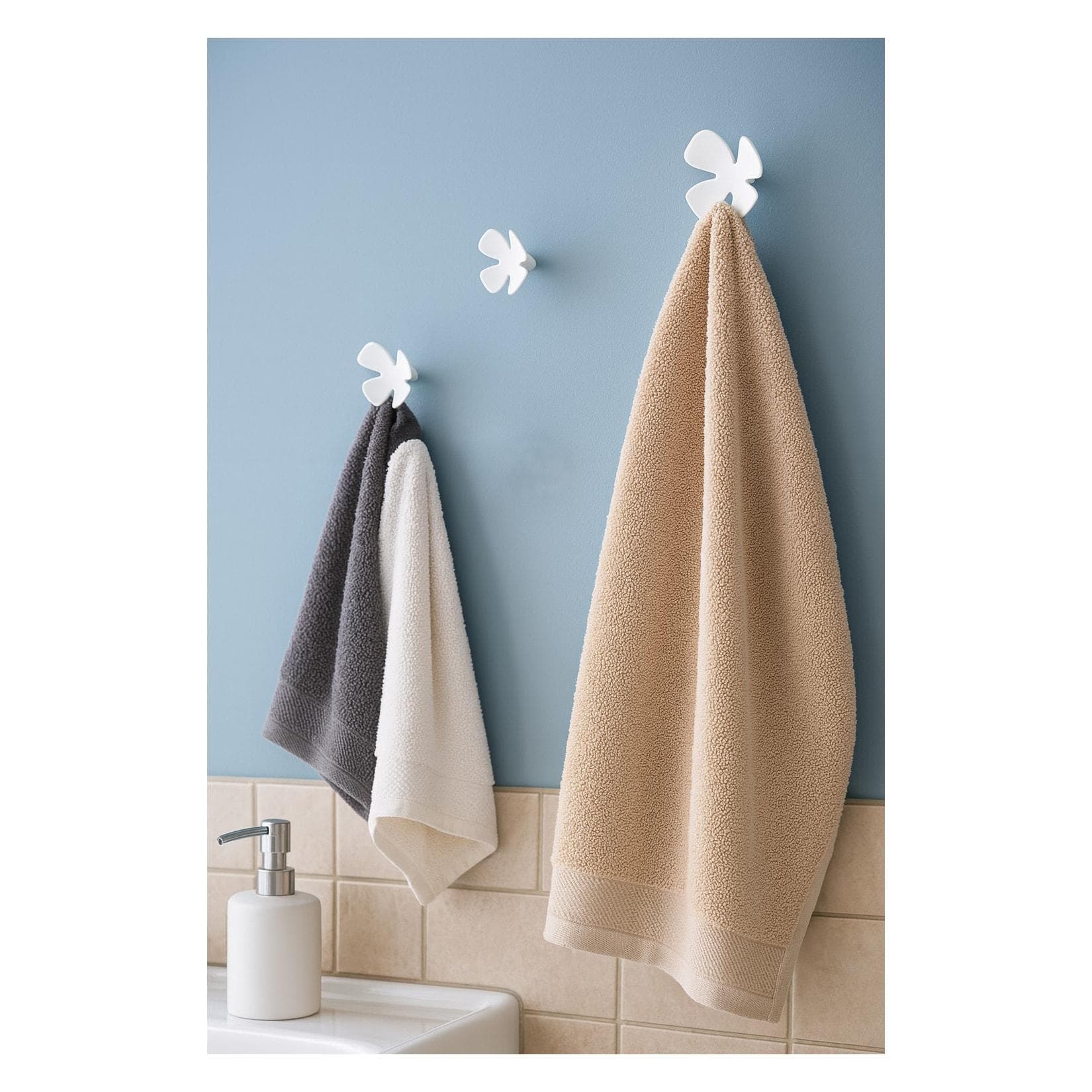 möbel direkt online Design-Garderobenhaken 3er-Set Blumenförmig