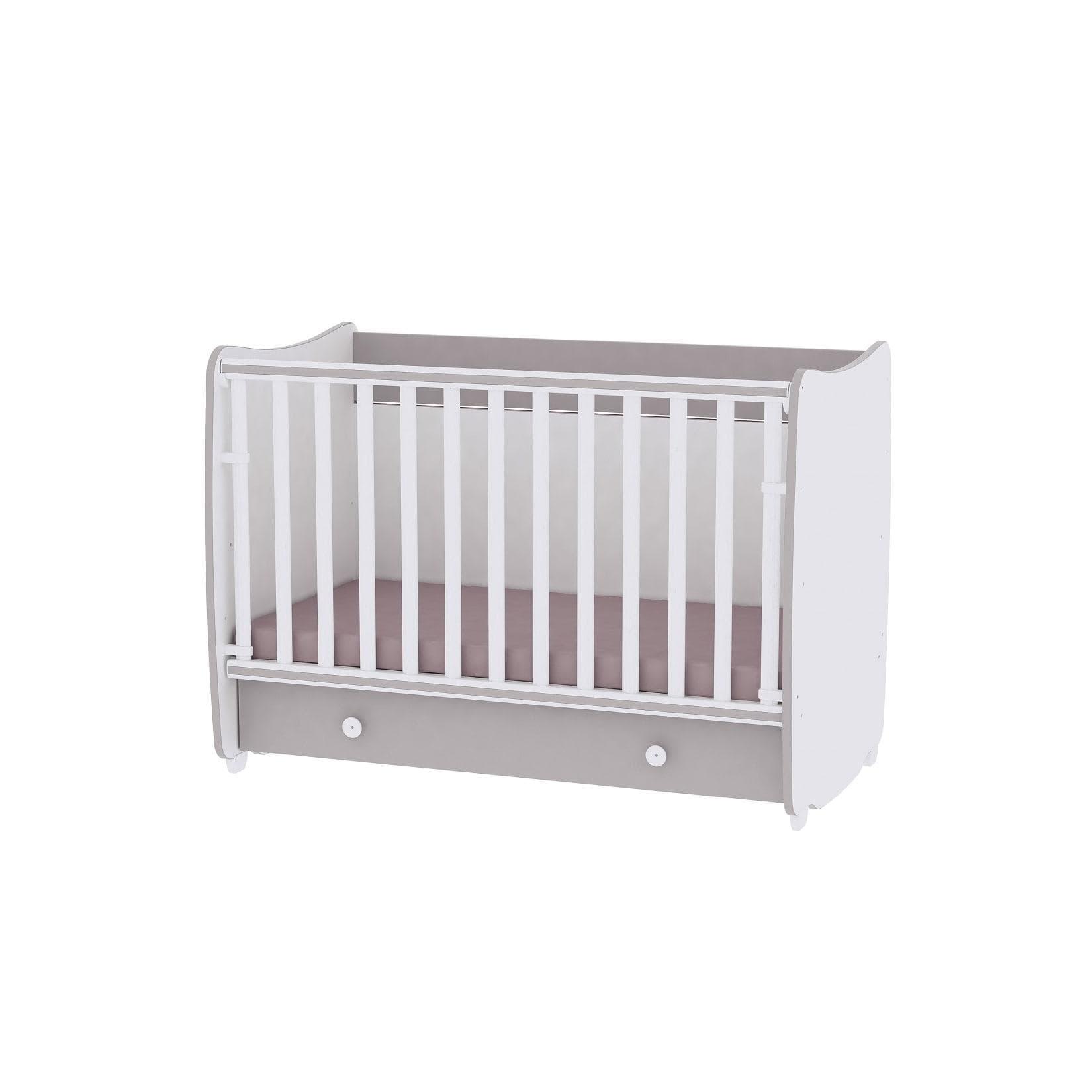 Lorelli Babybett Dream 60x120 cm umbaubar weiß braun