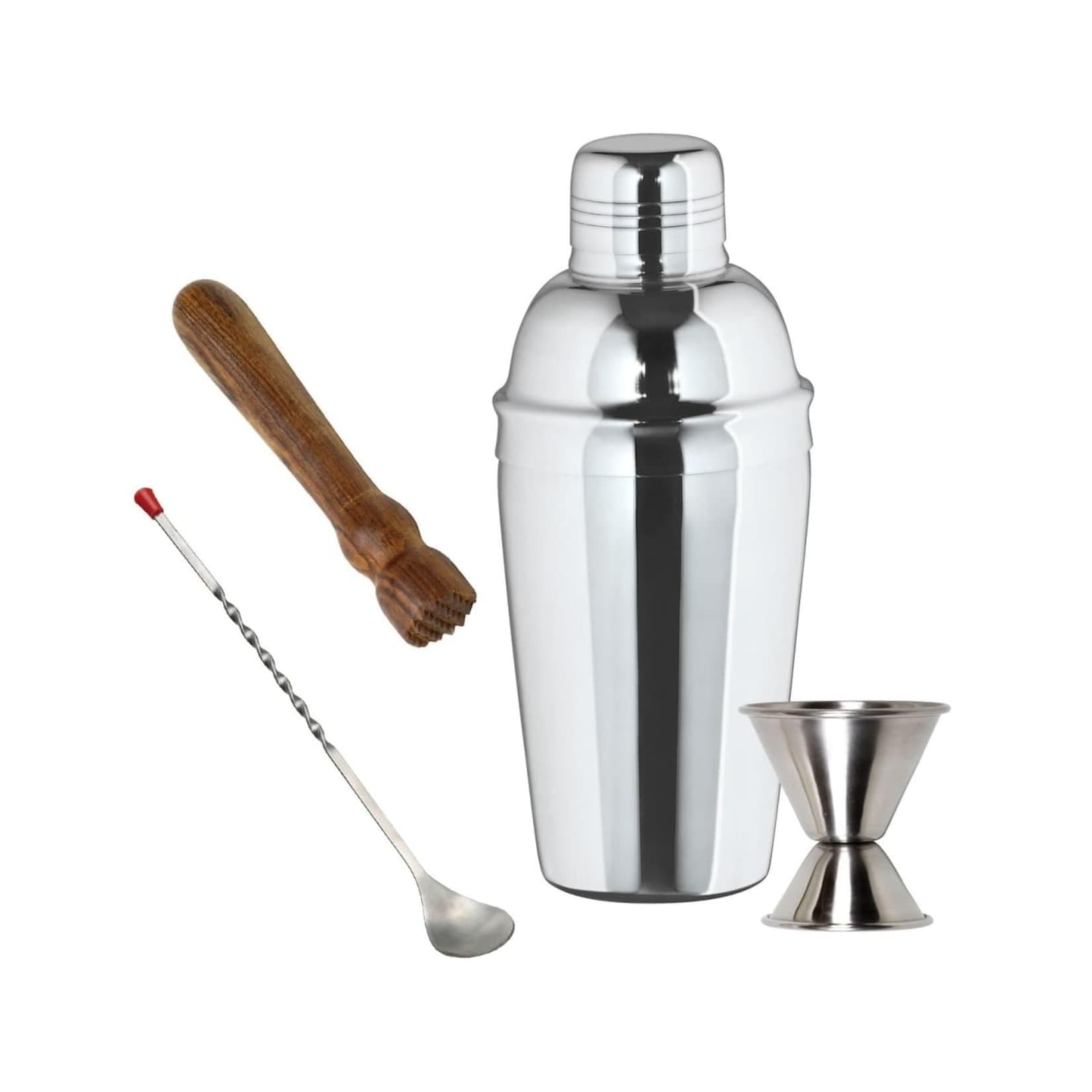 Cocktail Shaker Set klein - 3-teiliger Edelstahl