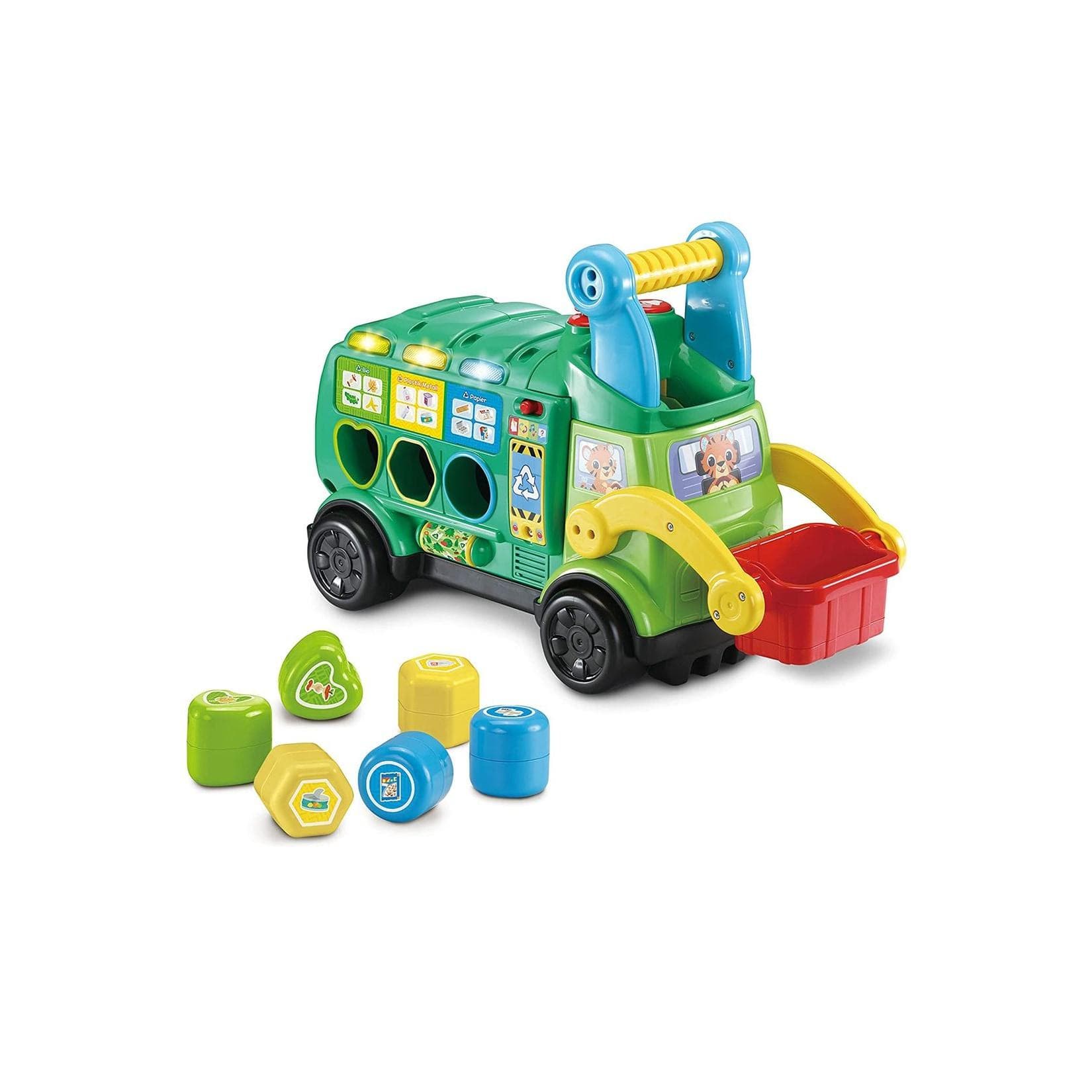 V-Tech 2-in-1 Recycling-Rutschauto mit 6 Formenklötzen