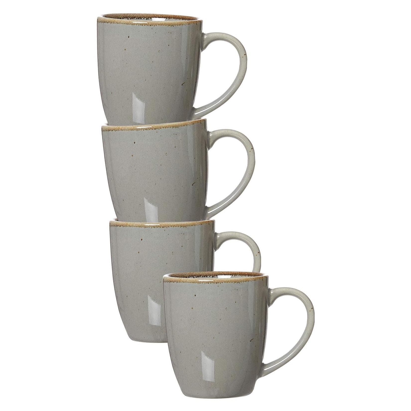 Henkelbecher aus Keramik in taupe