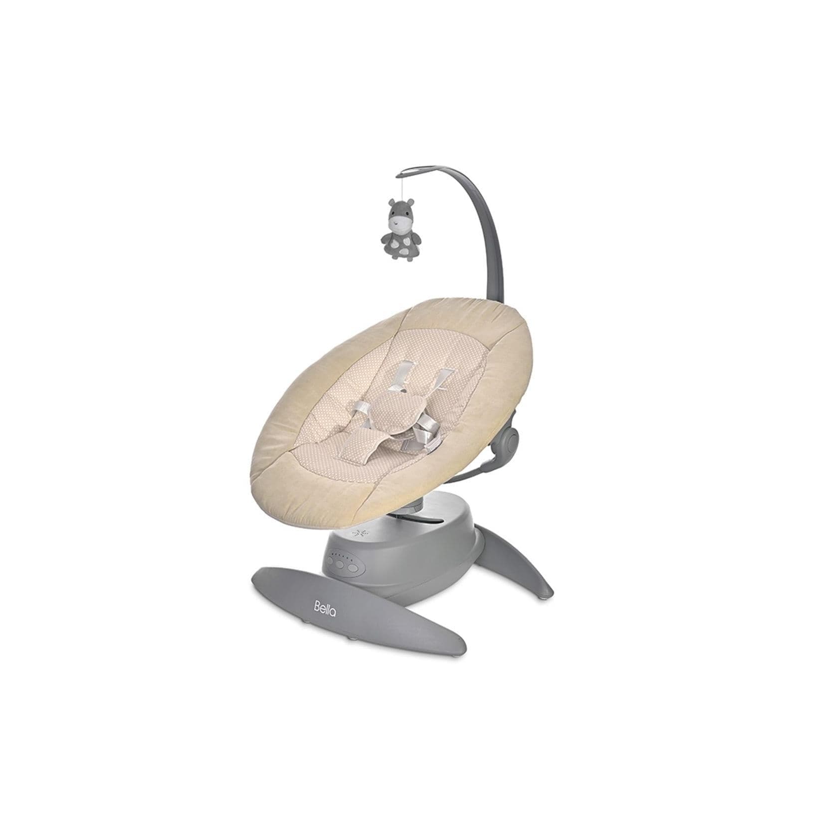 Lorelli Babywippe Bella mit Spielbogen und 360° Drehung beige
