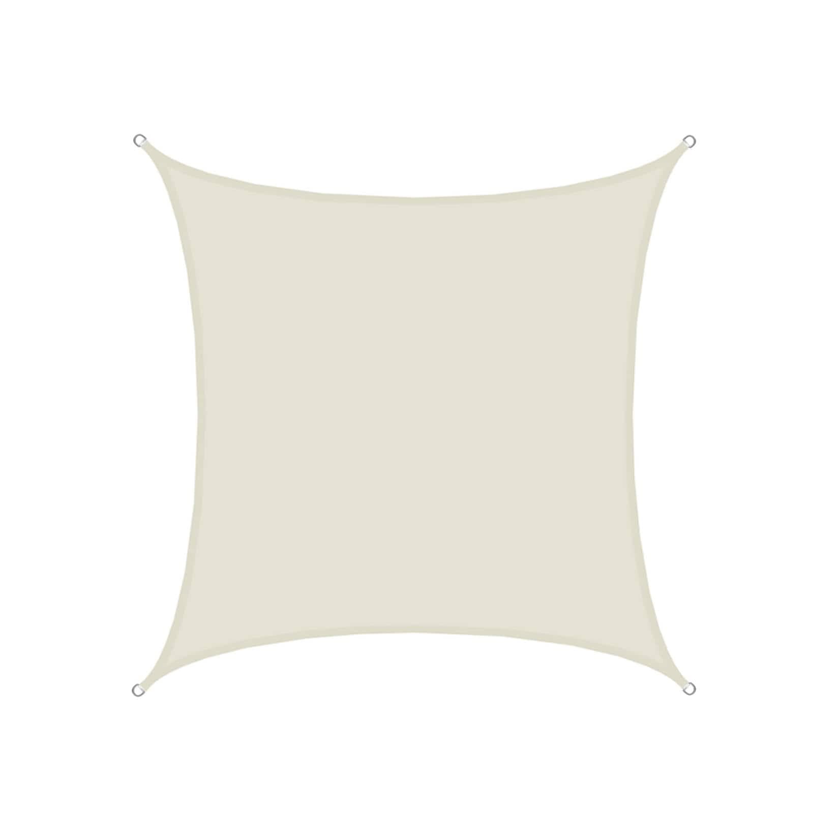 AMANKA UPF50+ Sonnensegel 4x4 Polyester Quadratisch Wasserabweisend Garten Balkon Beige