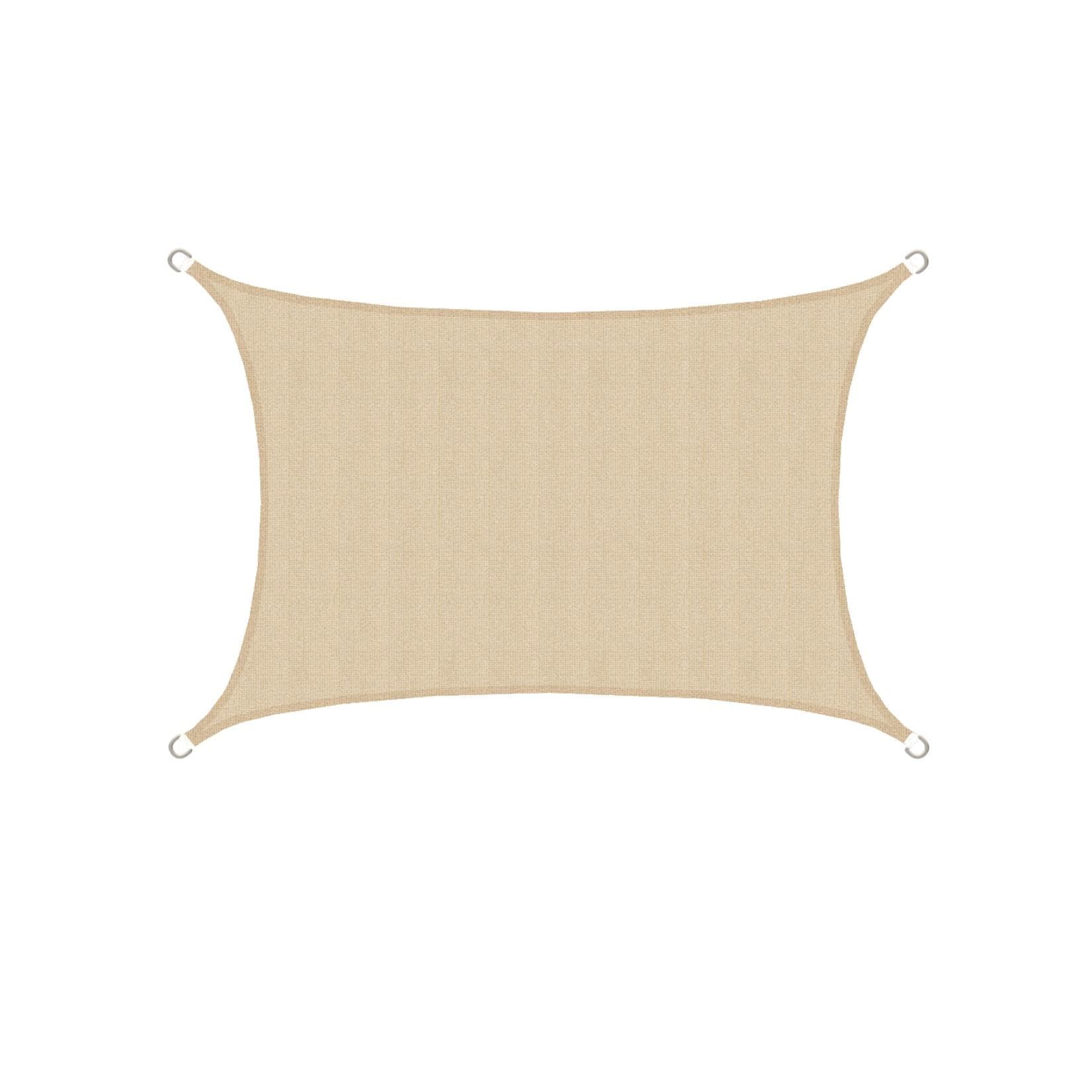 AMANKA Sonnensegel Rechteckig Beige HDPE UV-Schutz