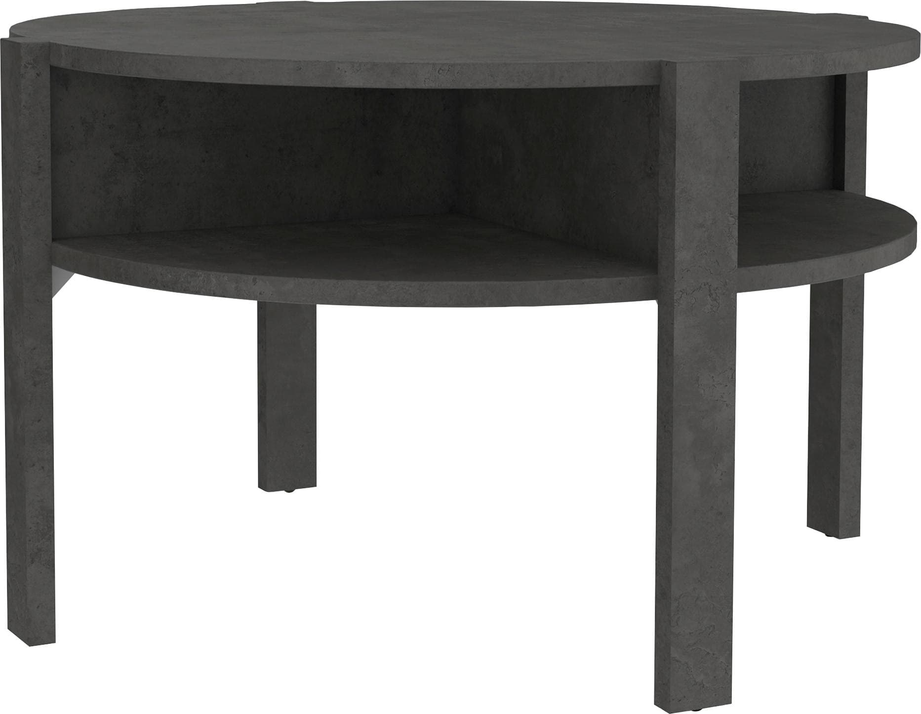 FORTE Couchtisch Topiros Betonoptik Dunkelgrau