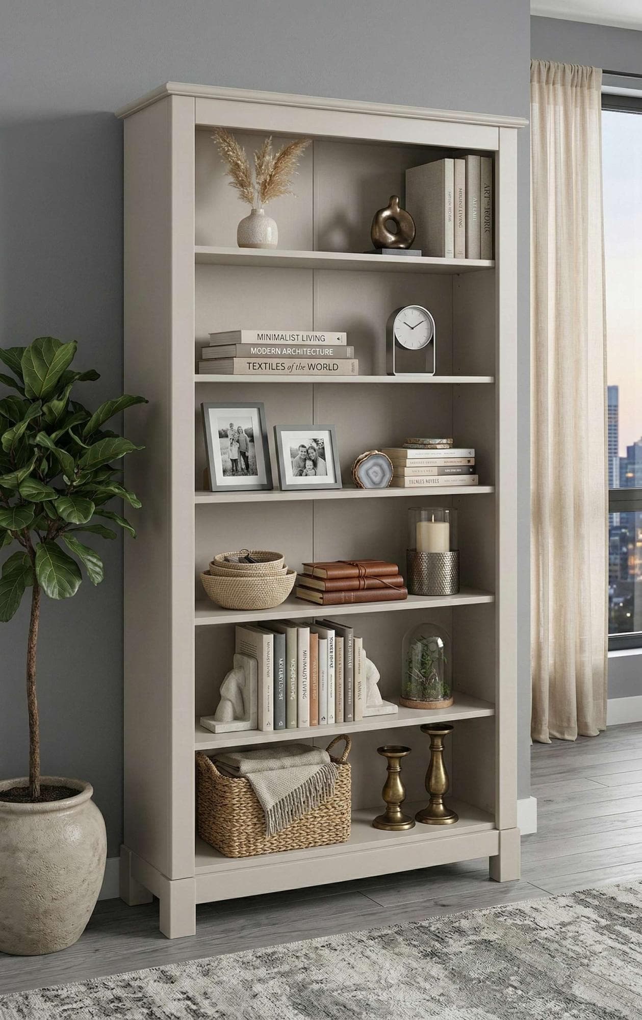 OTTO HOME Bücherregal Rauna kaschmir Massivholz Kiefer