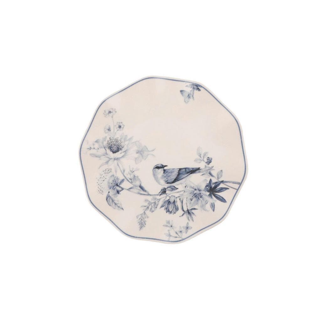 P & B Kombiservice Blau Weiß 24-teilig Vogel 25 cm