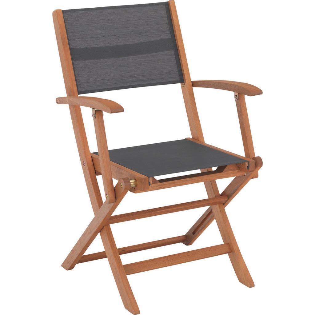 Ambia Garden Gartenklappstuhl Grau Akazie massiv