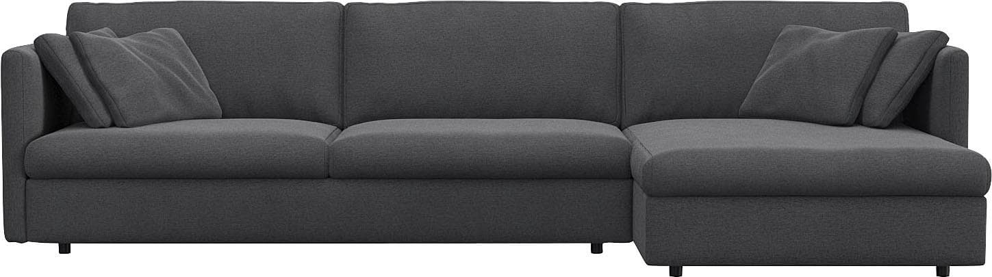 Ecksofa FLEXLUX Lovane Grau Kaltschaum