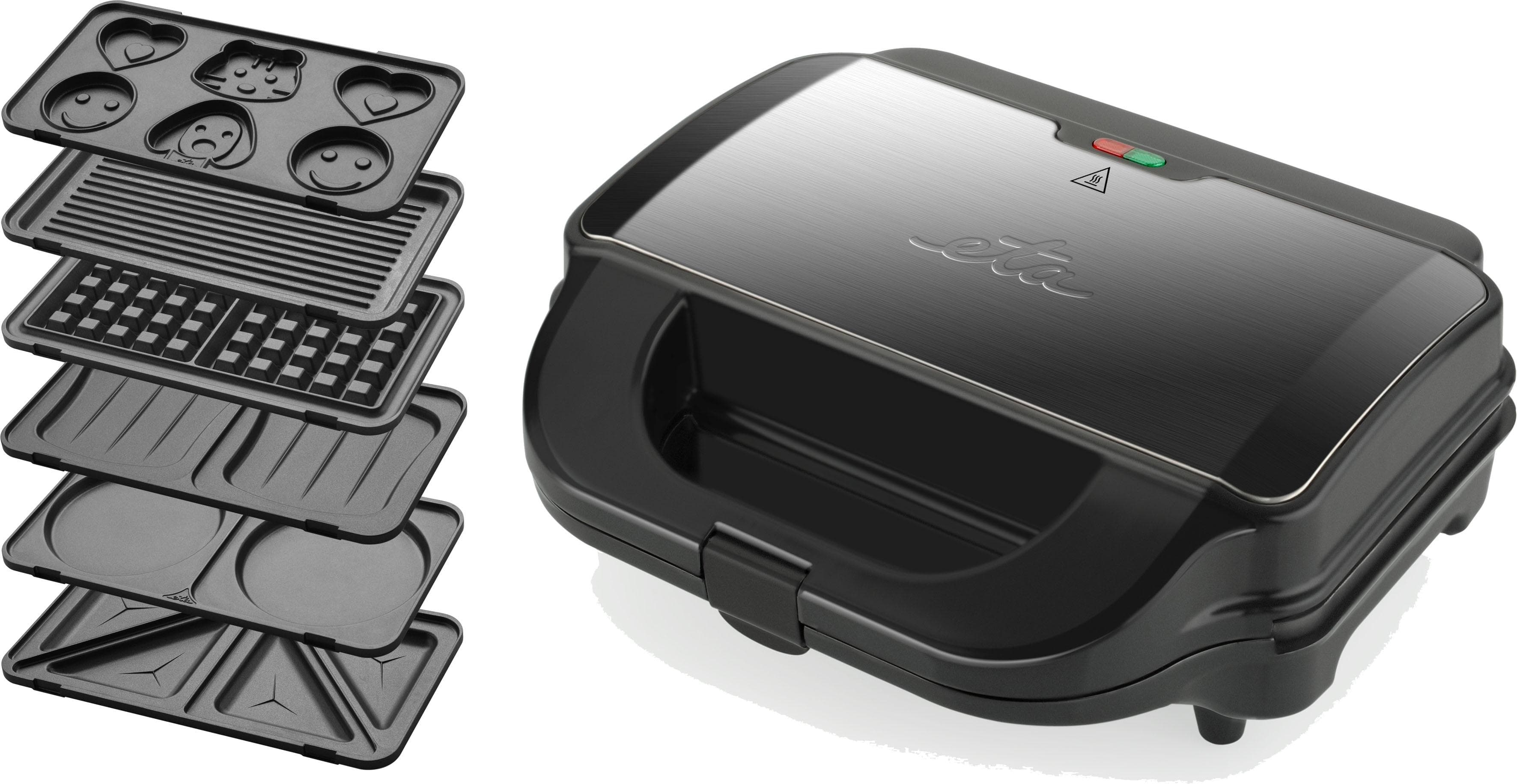 ETA Sandwichmaker 6in 1 SORENTO Plus Schwarz Antihaft