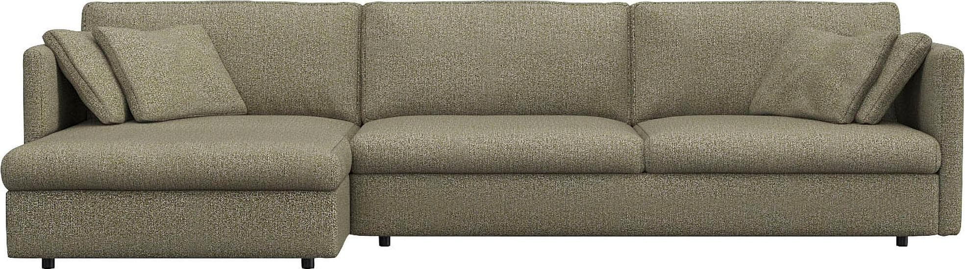 Ecksofa FLEXLUX Lovane Grün Kaltschaum