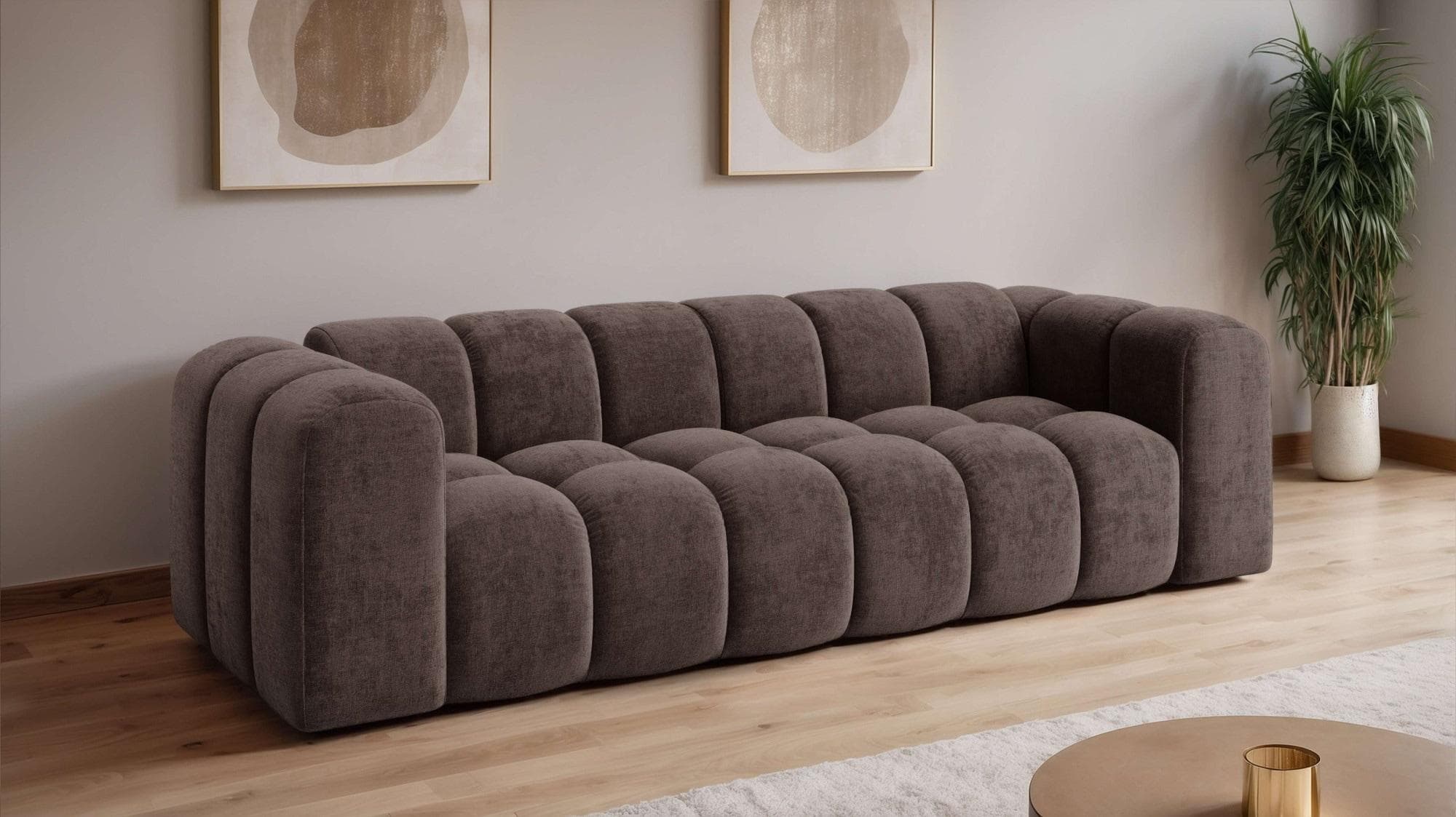 OTTO HOME Big-Sofa KALLIE braun mit Steppung