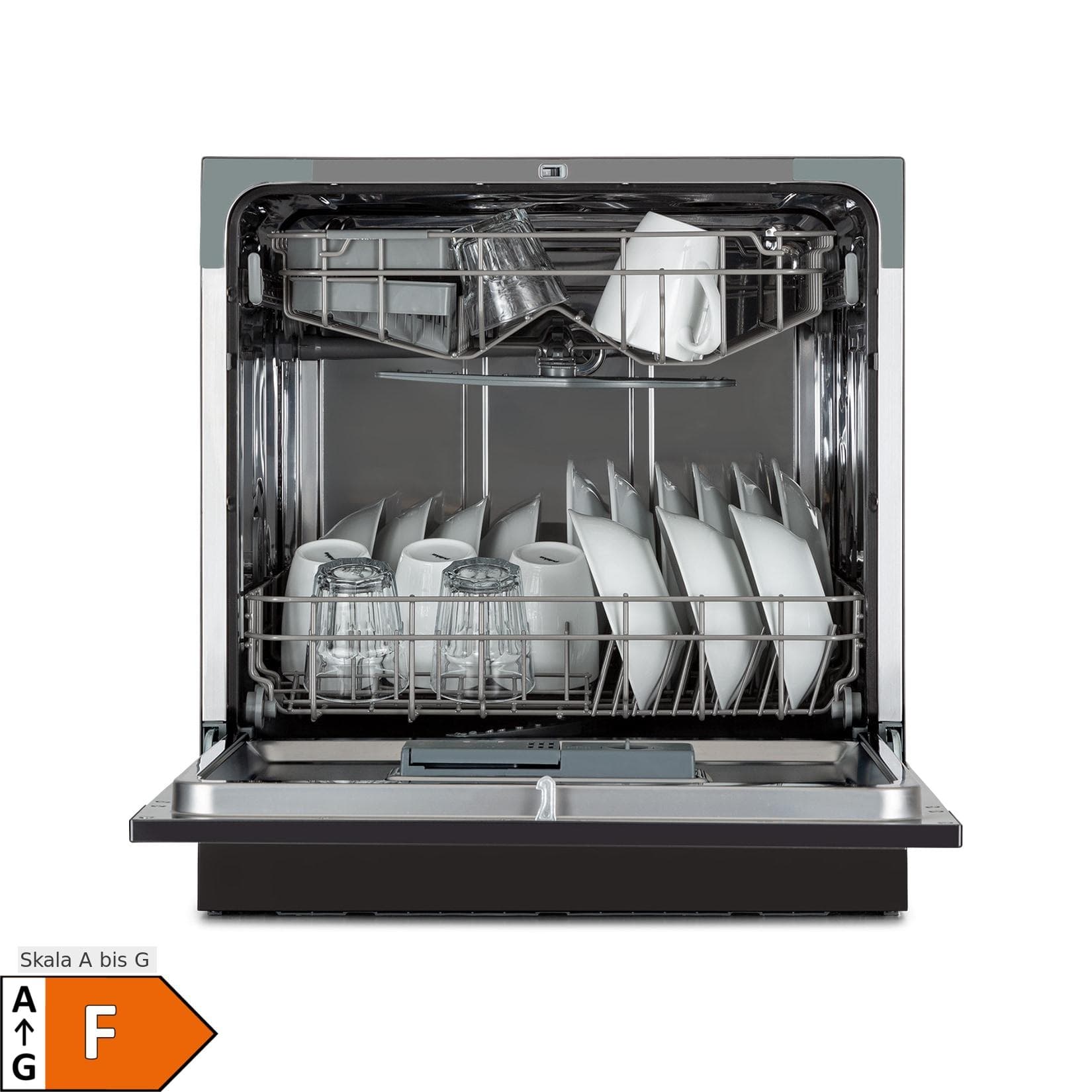 Klarstein Amazonia 8 Geschirrspülmaschine Anthrazit 8 Maßgedecke 49 dB