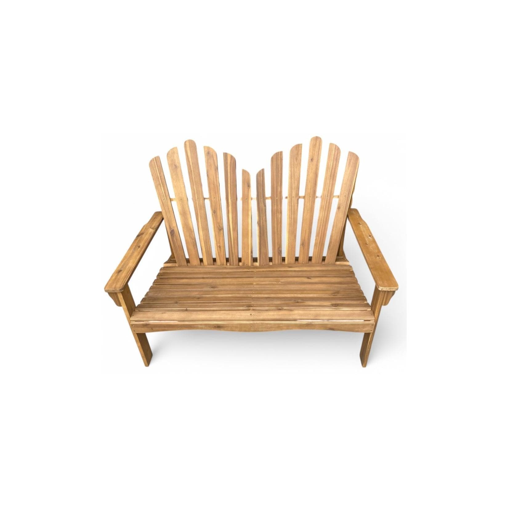 2-Sitzer Adirondack Gartenbank aus Akazienholz Dunkelbraun